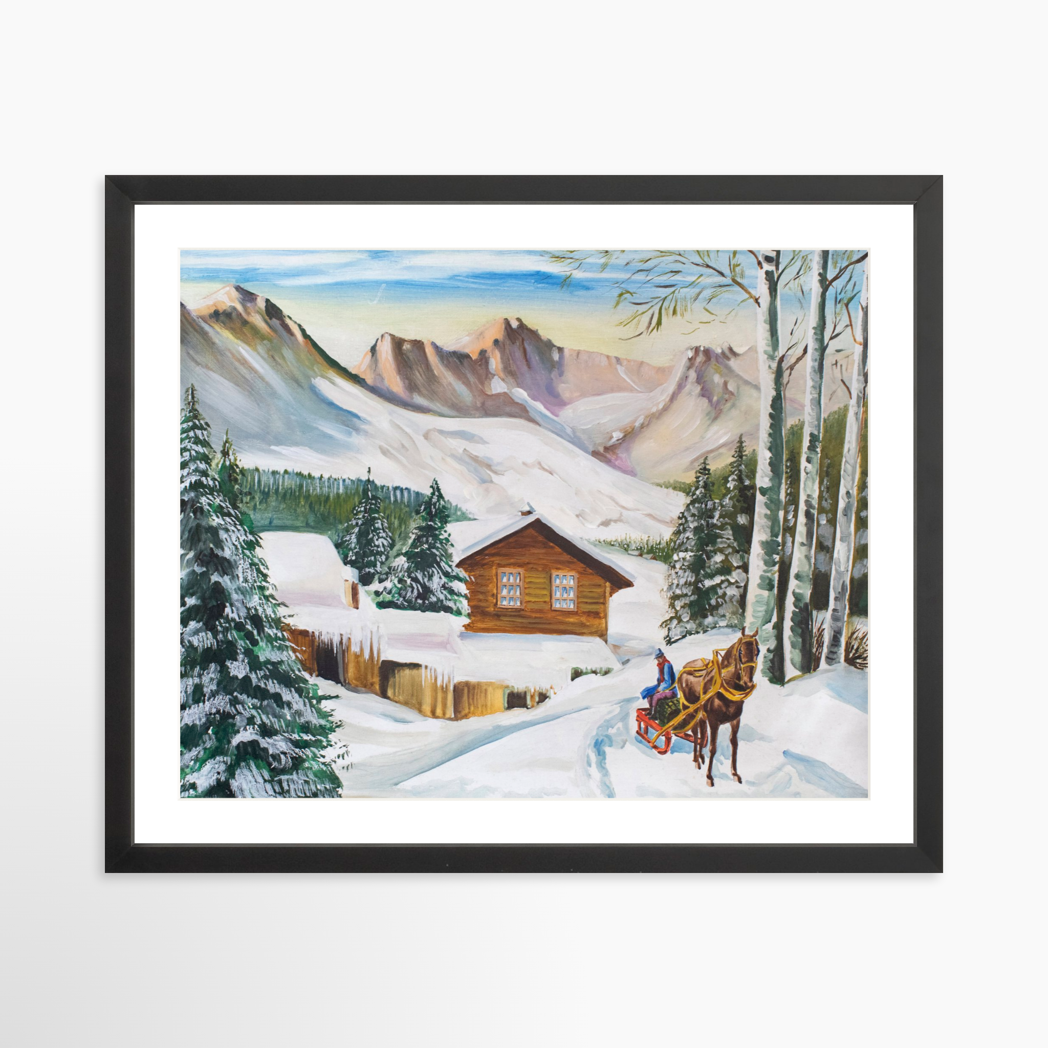 20x16 / Black Frame + White Mat