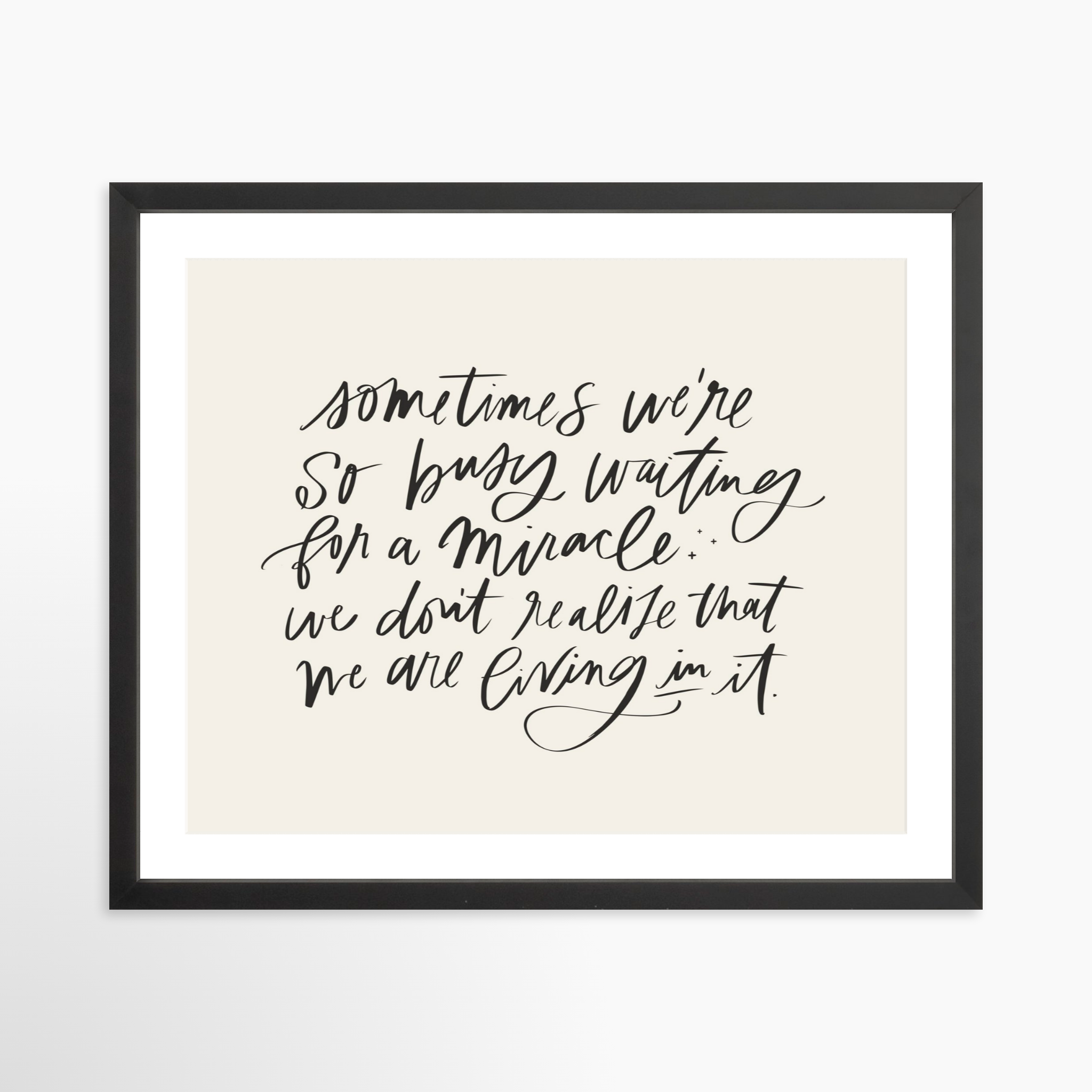 20x16 / Black Frame + White Mat