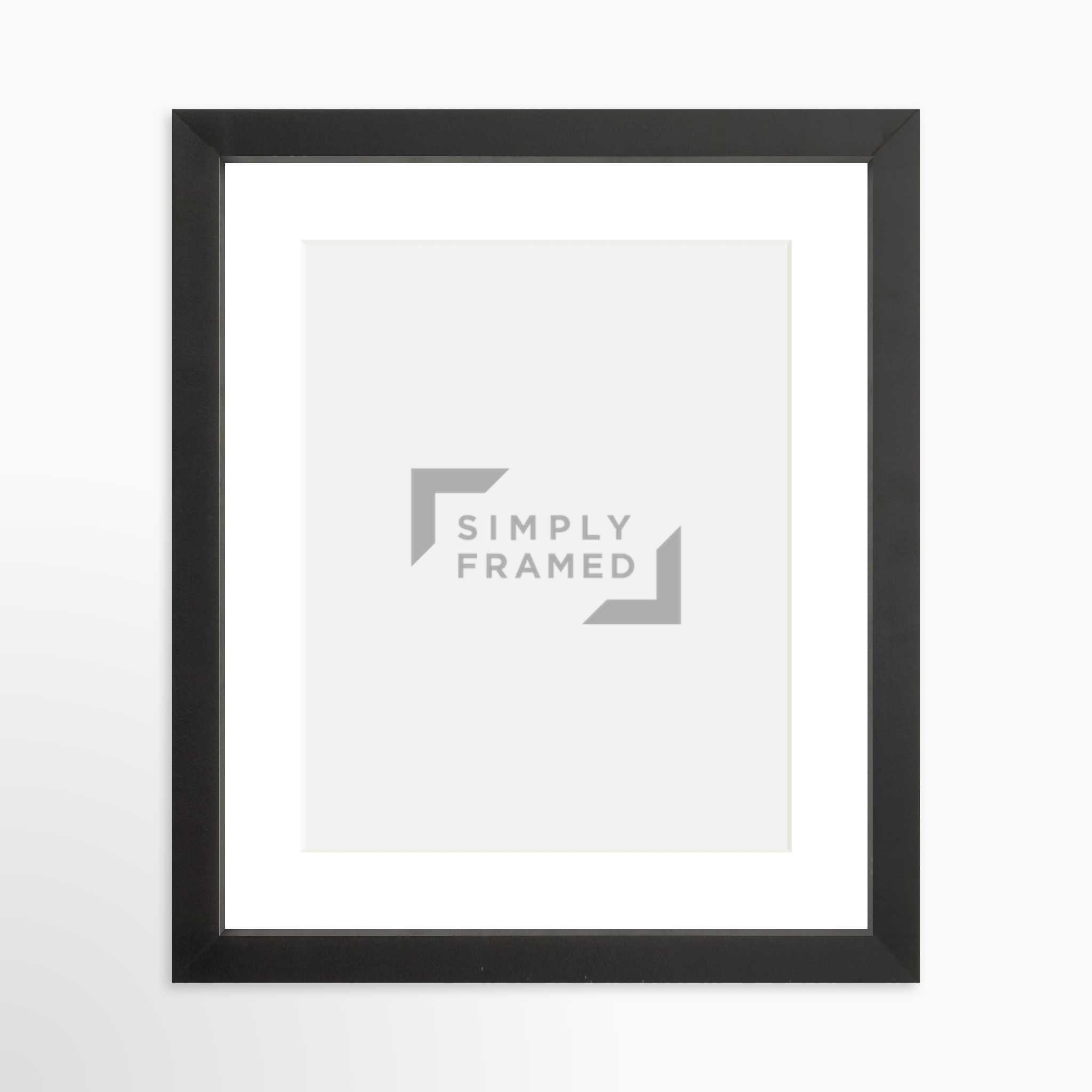 8x10 / Black Frame + White Mat