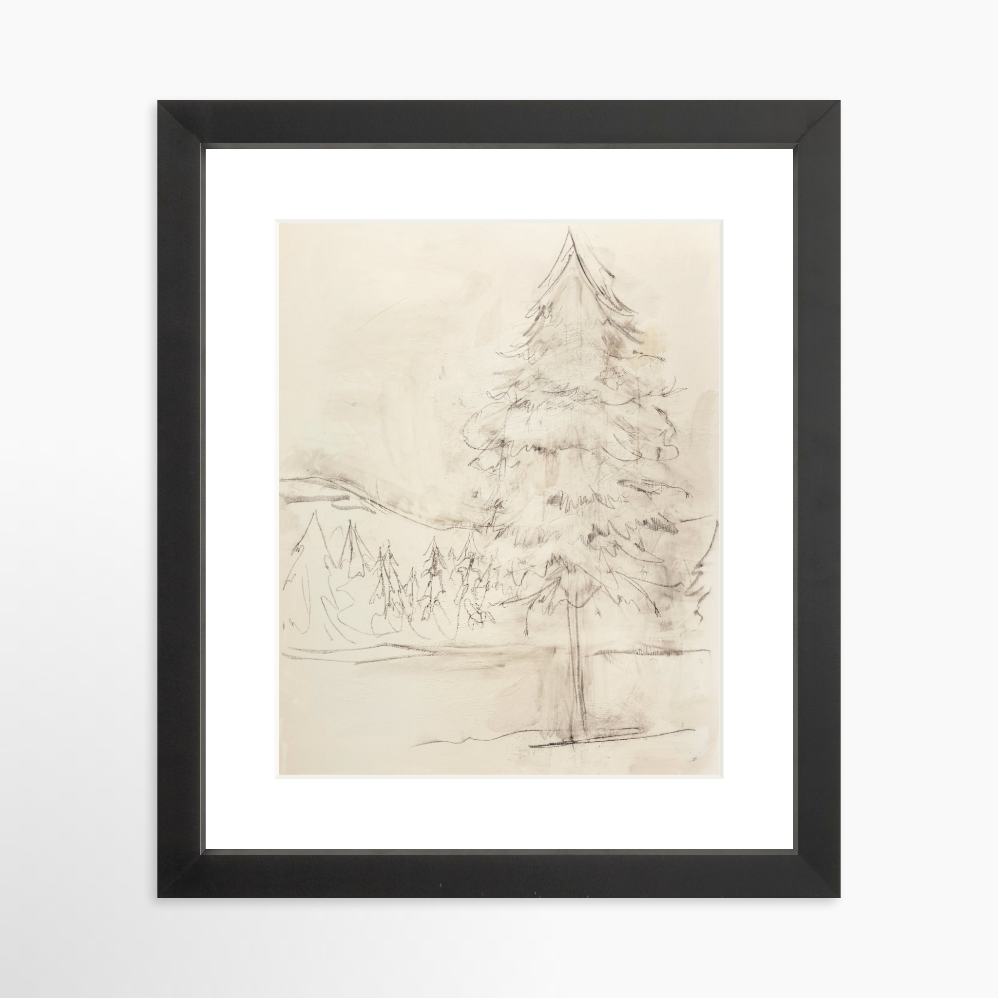 8x10 / Black Frame + White Mat