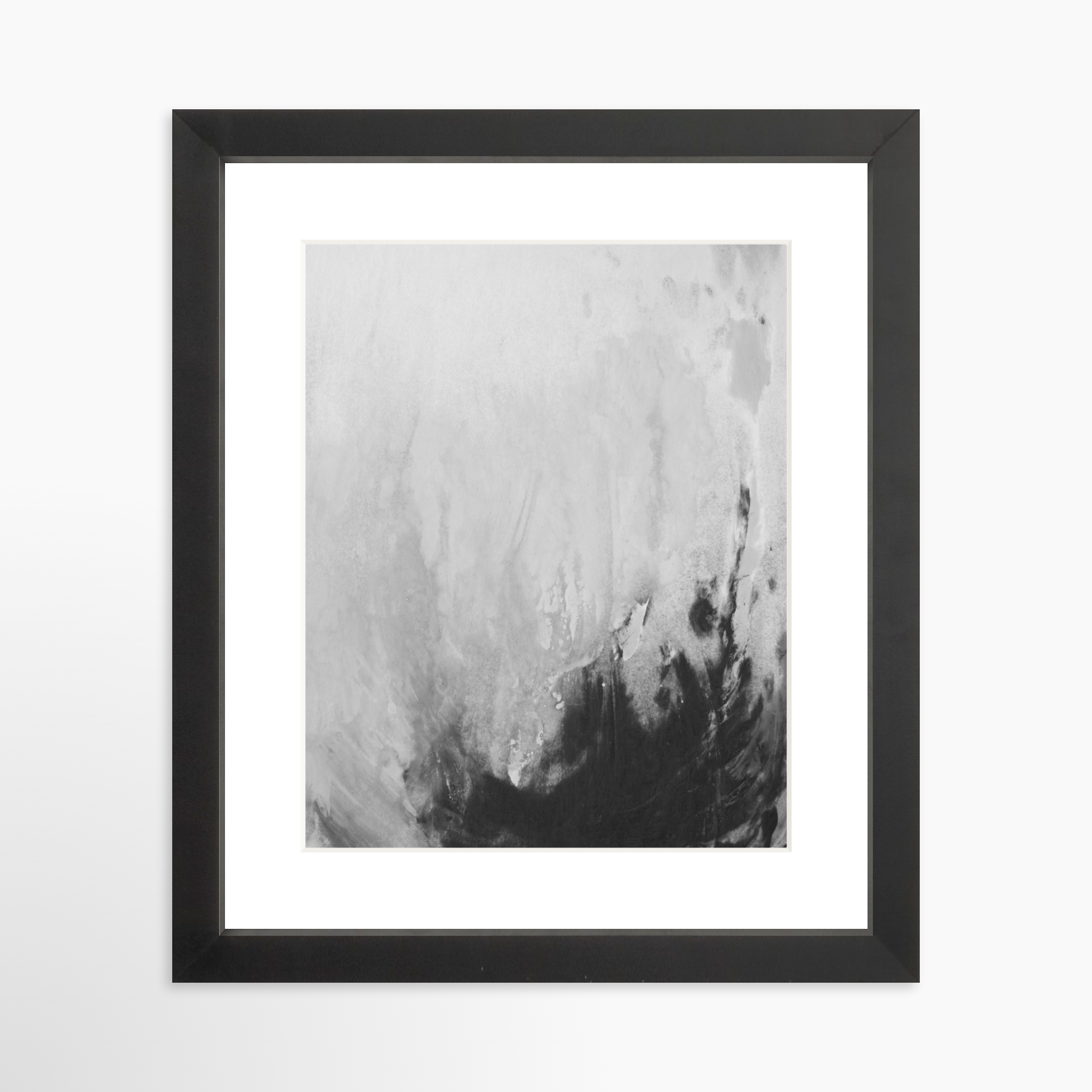 8x10 / Black Frame + White Mat