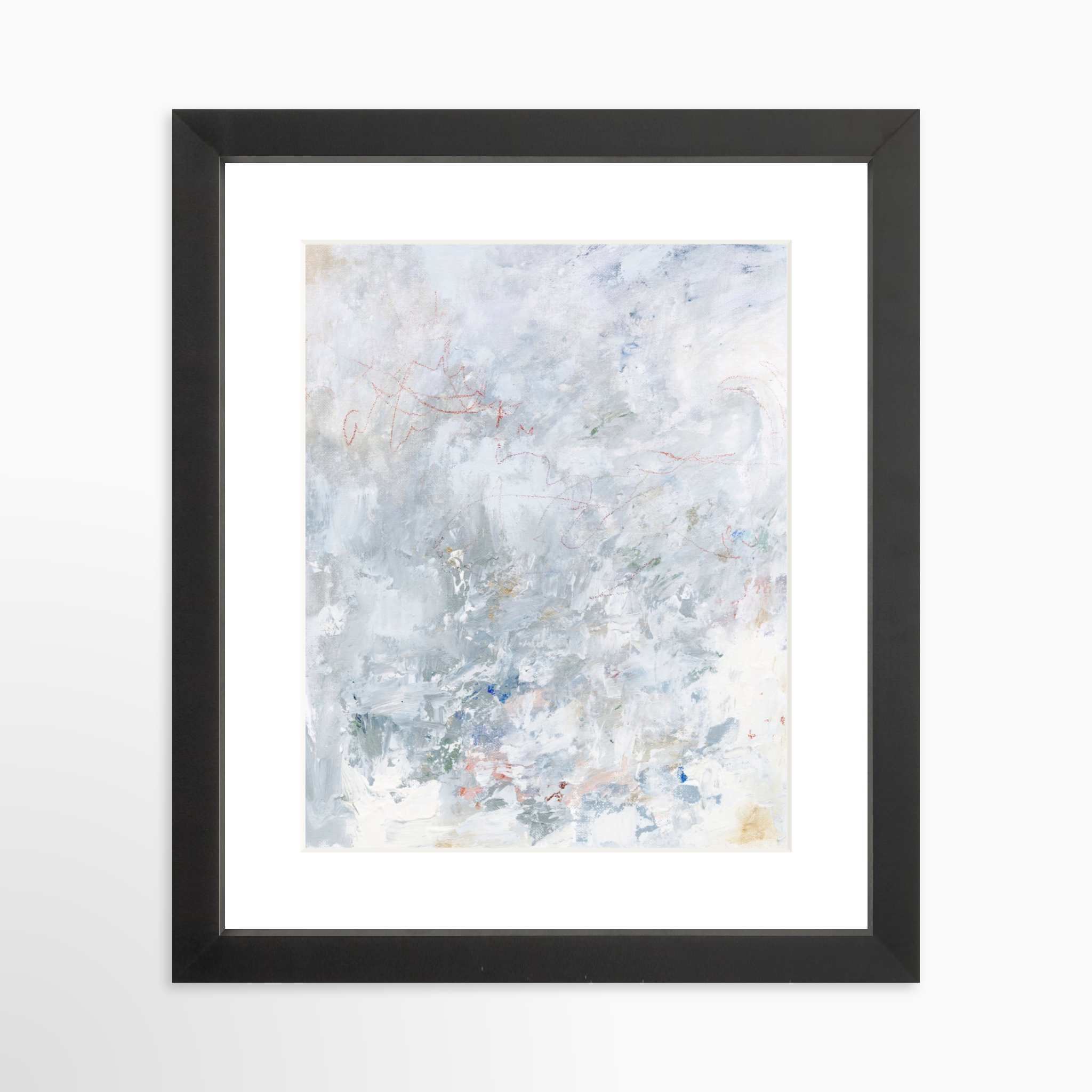 8x10 / Black Frame + White Mat