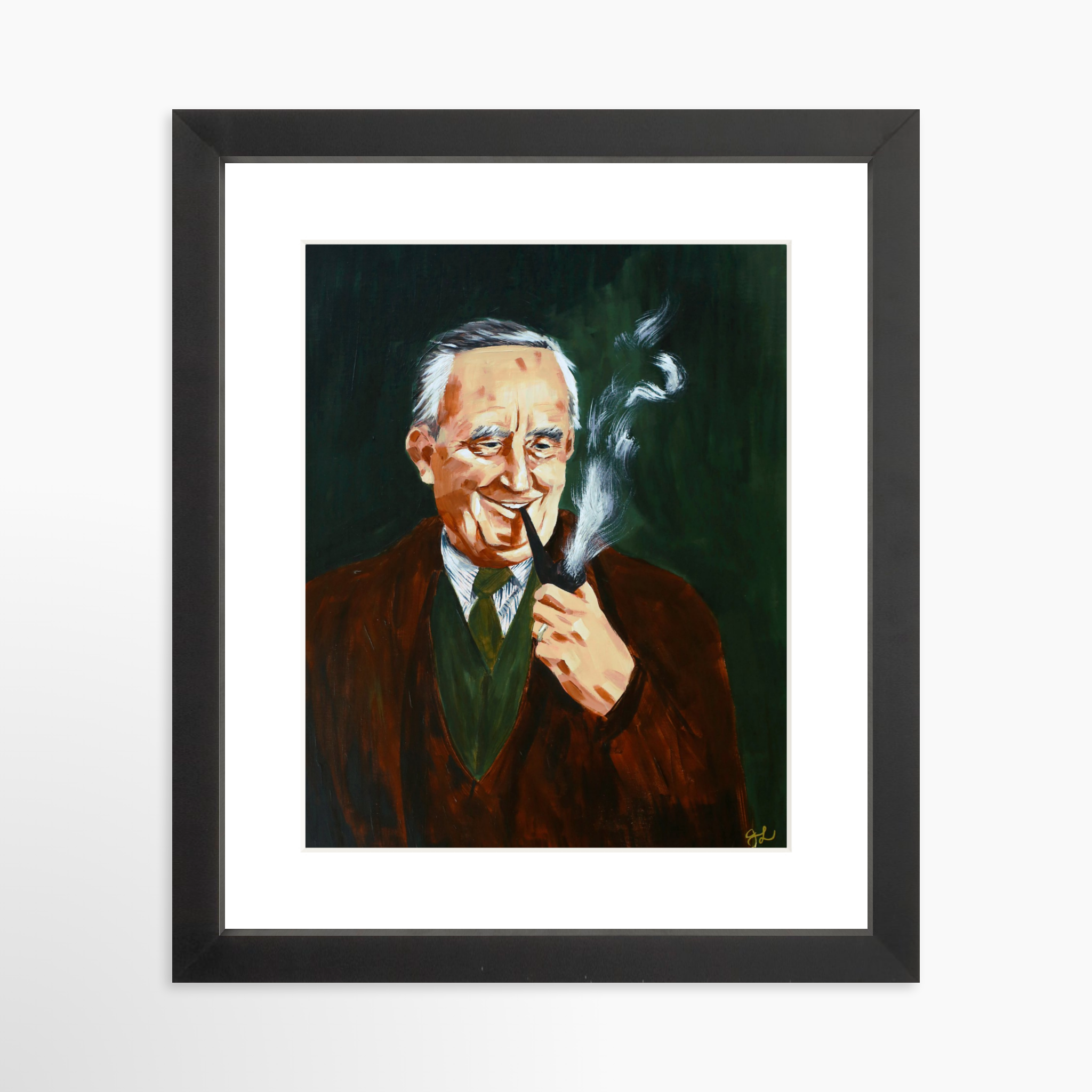 8x10 / Black Frame + White Mat