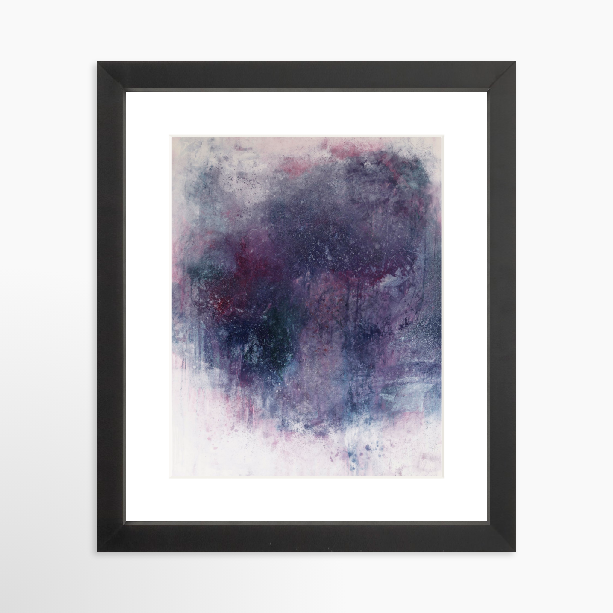 8x10 / Black Frame + White Mat