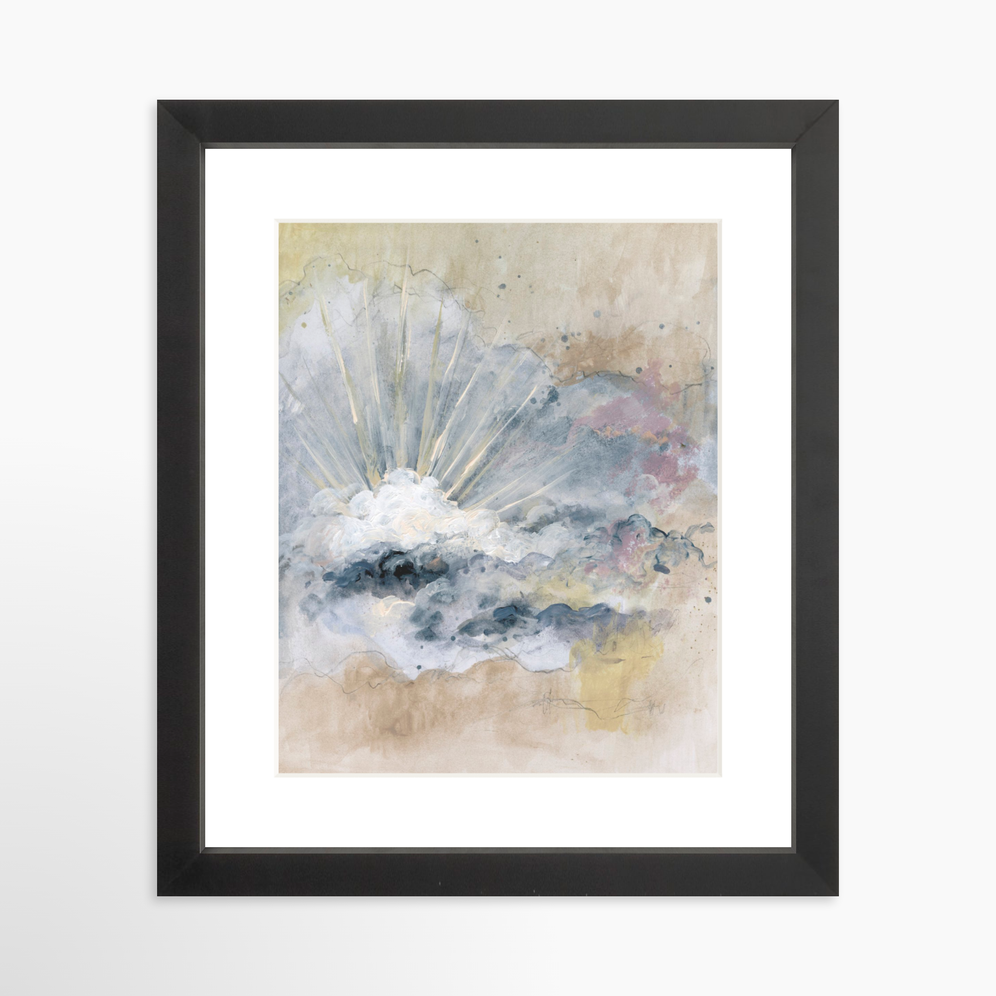 8x10 / Black Frame + White Mat