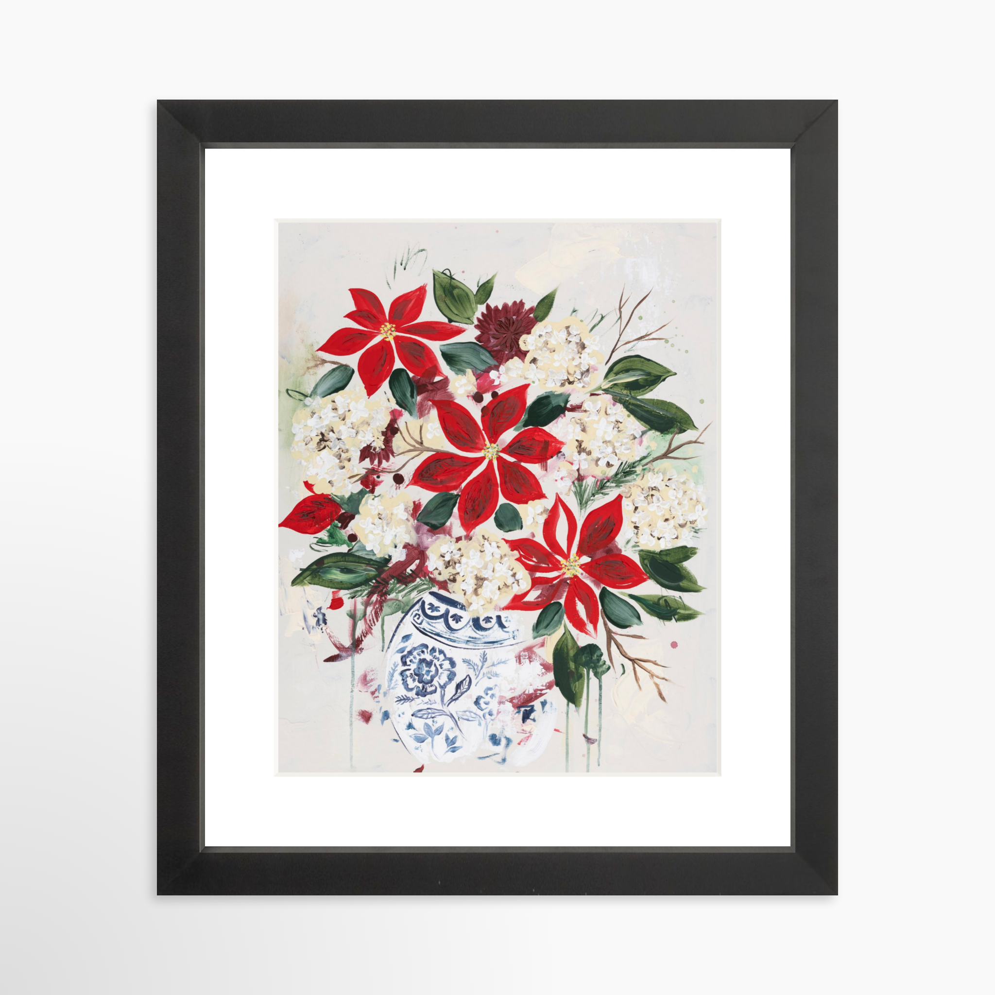 8x10 / Black Frame + White Mat
