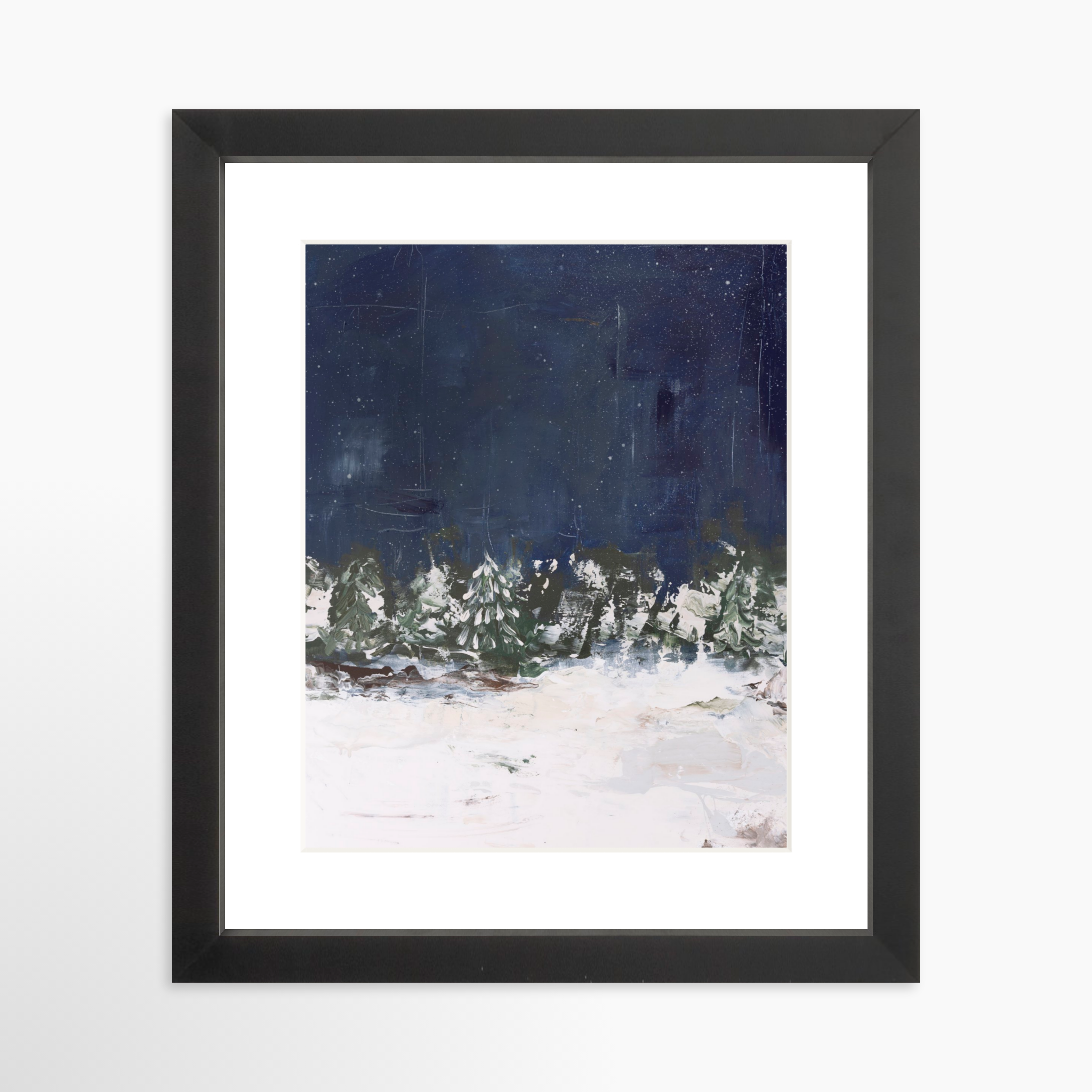 8x10 / Black Frame + White Mat
