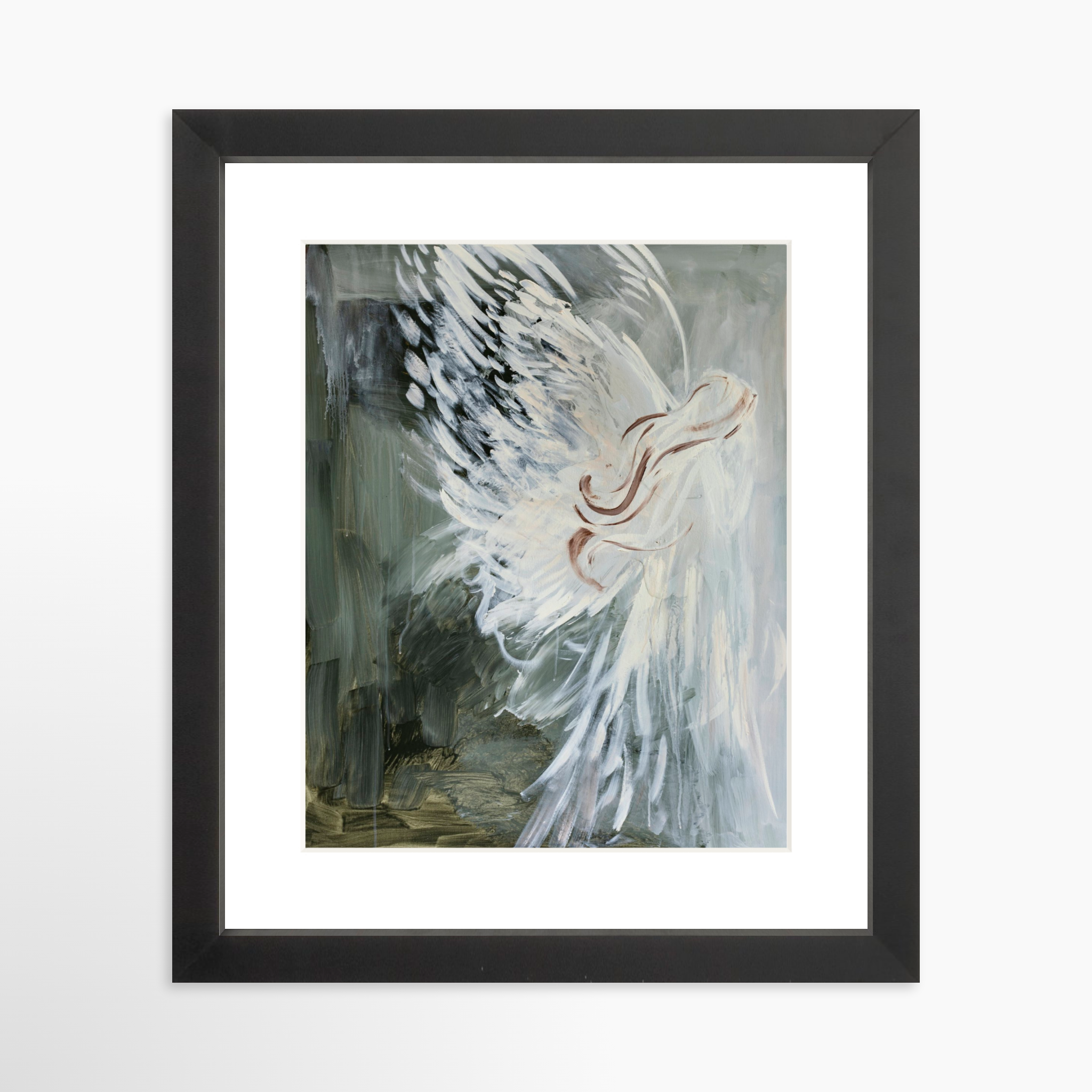 8x10 / Black Frame + White Mat