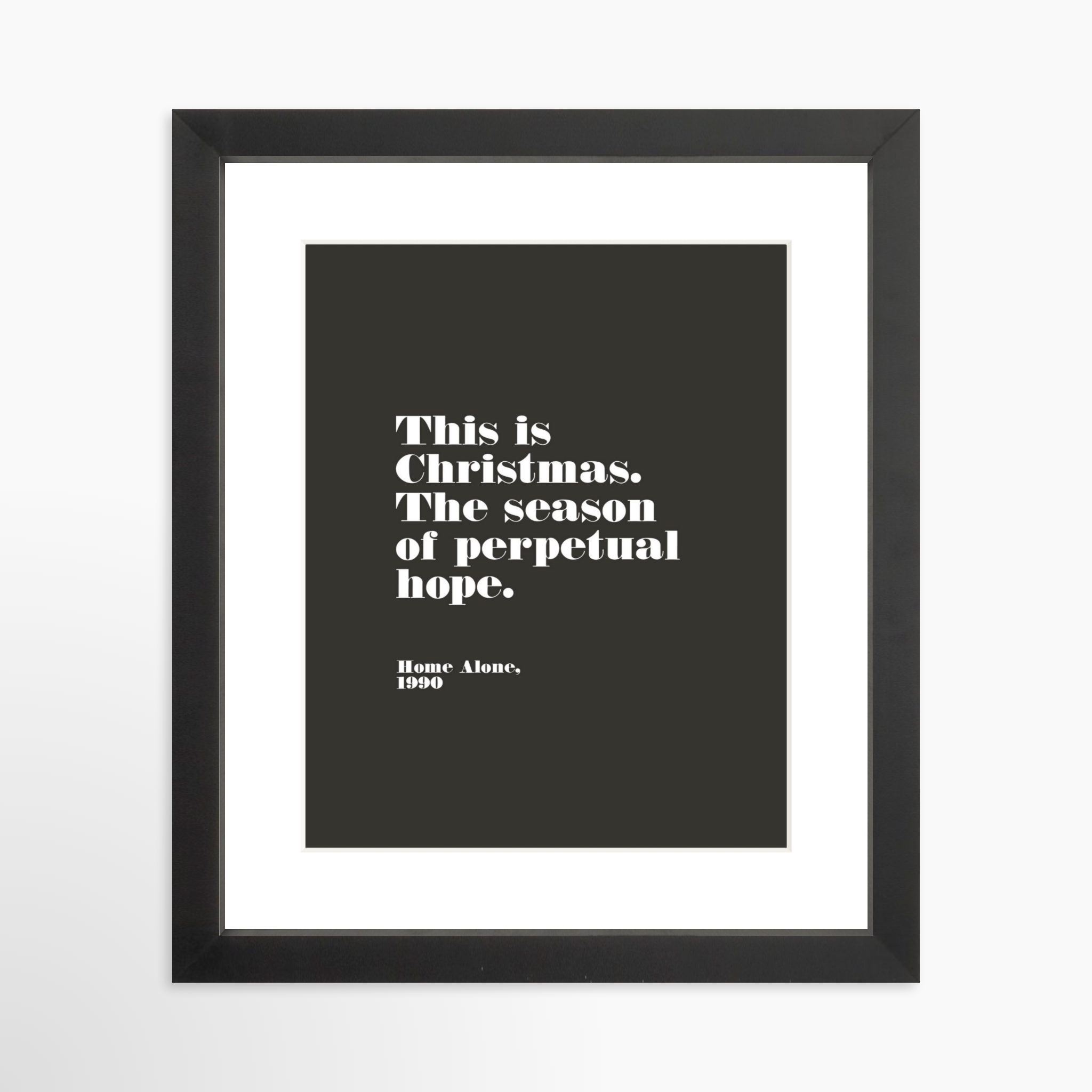 8x10 / Black Frame + White Mat