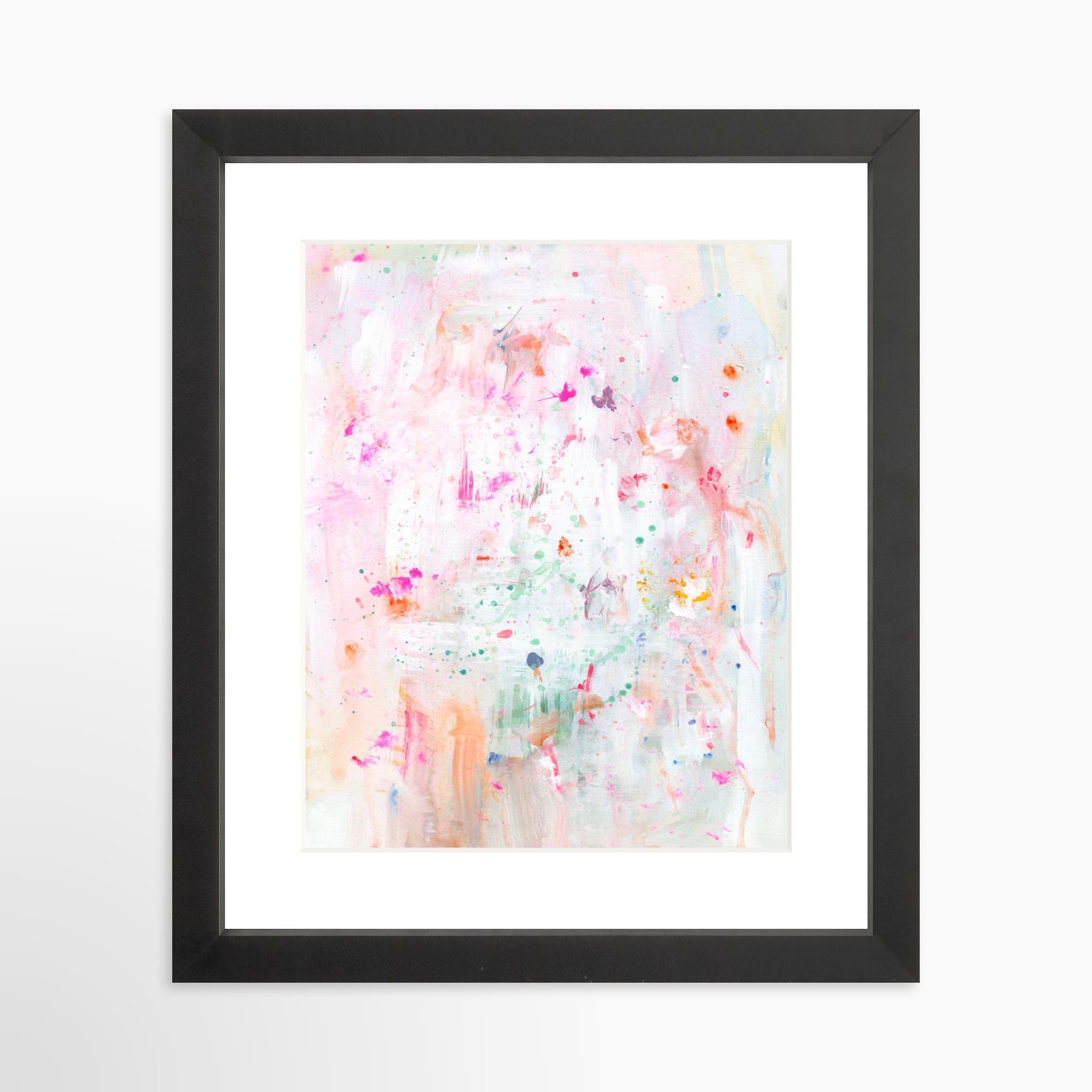 8x10 / Black Frame + White Mat