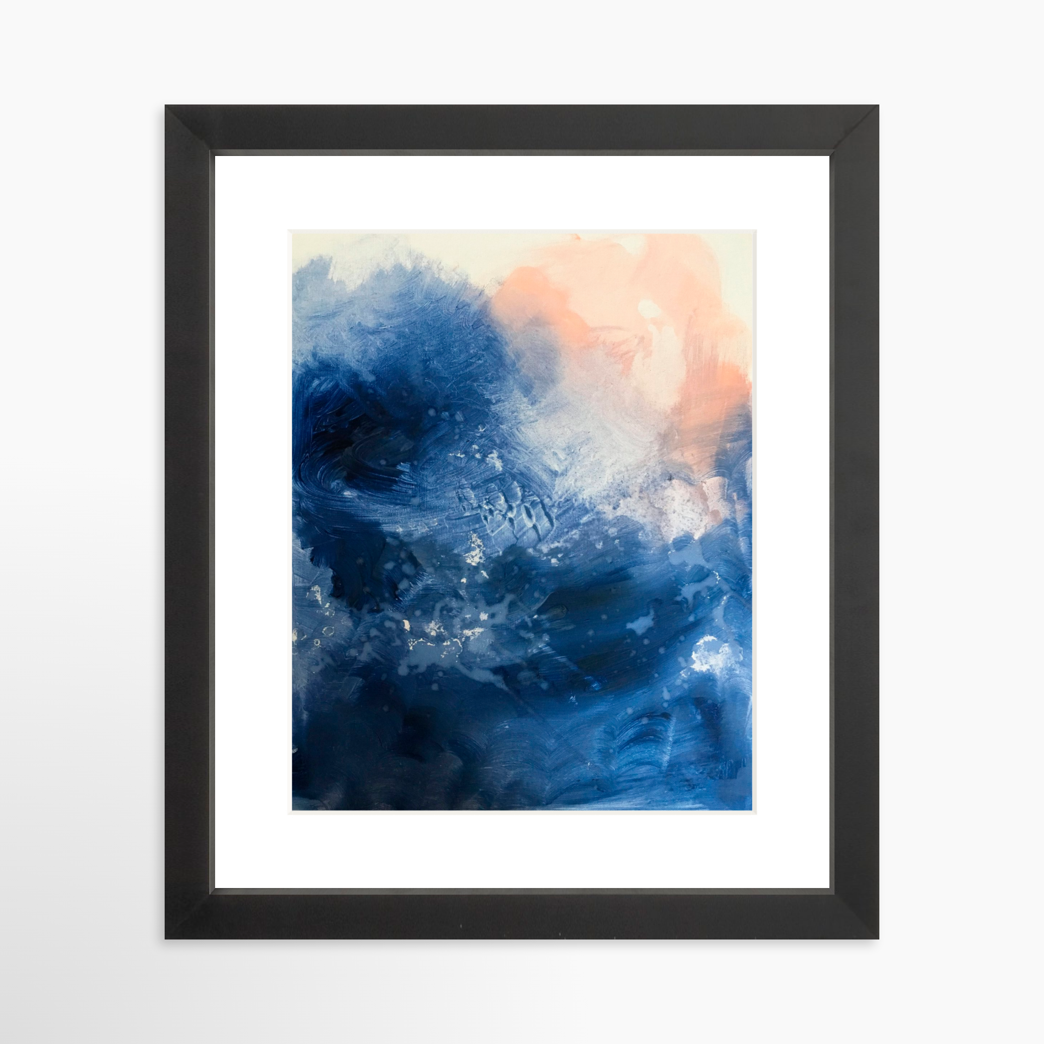 8x10 / Black Frame + White Mat