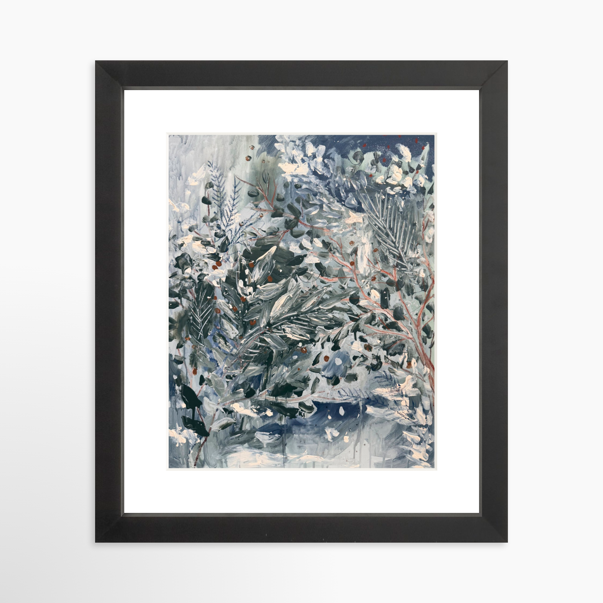 8x10 / Black Frame + White Mat