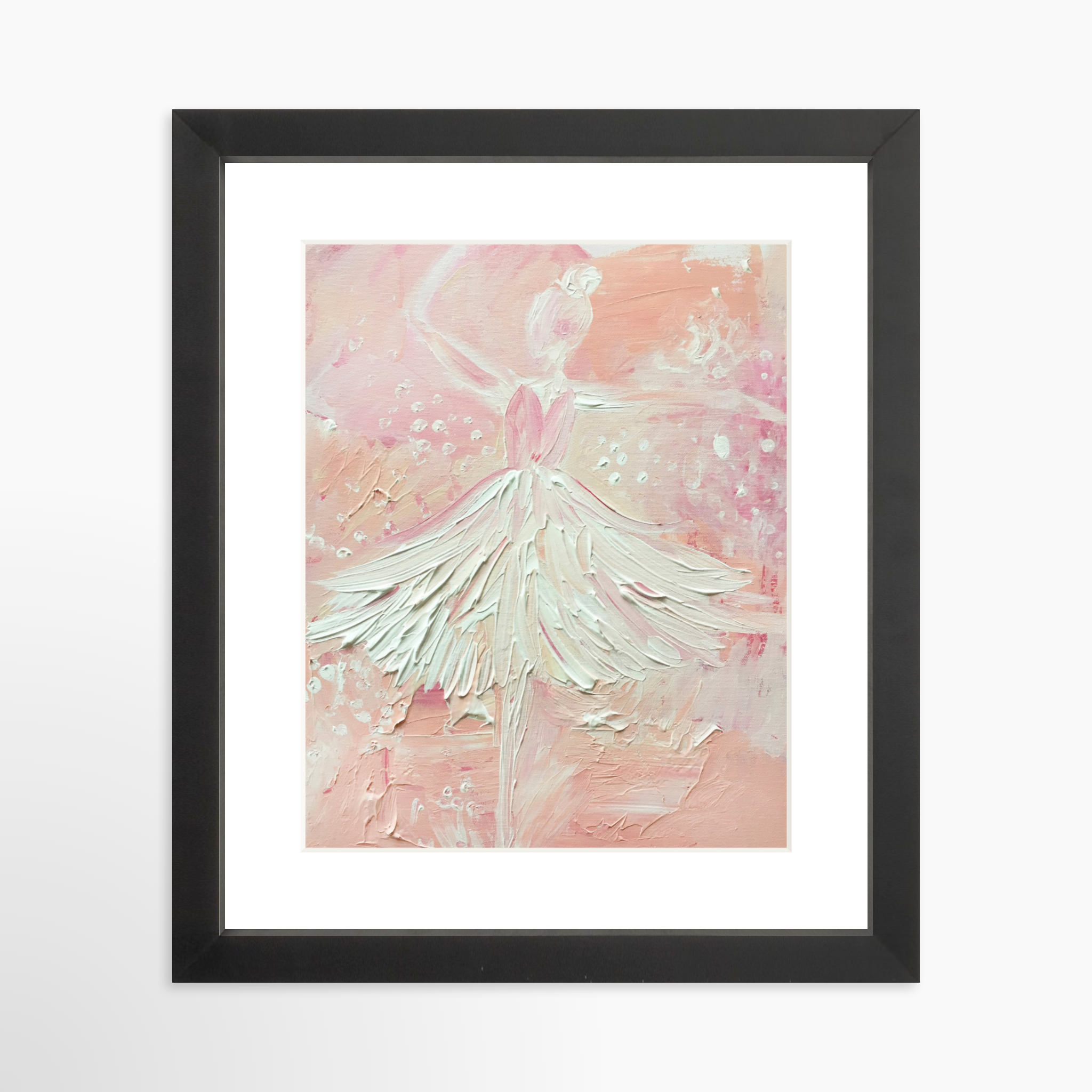 8x10 / Black Frame + White Mat