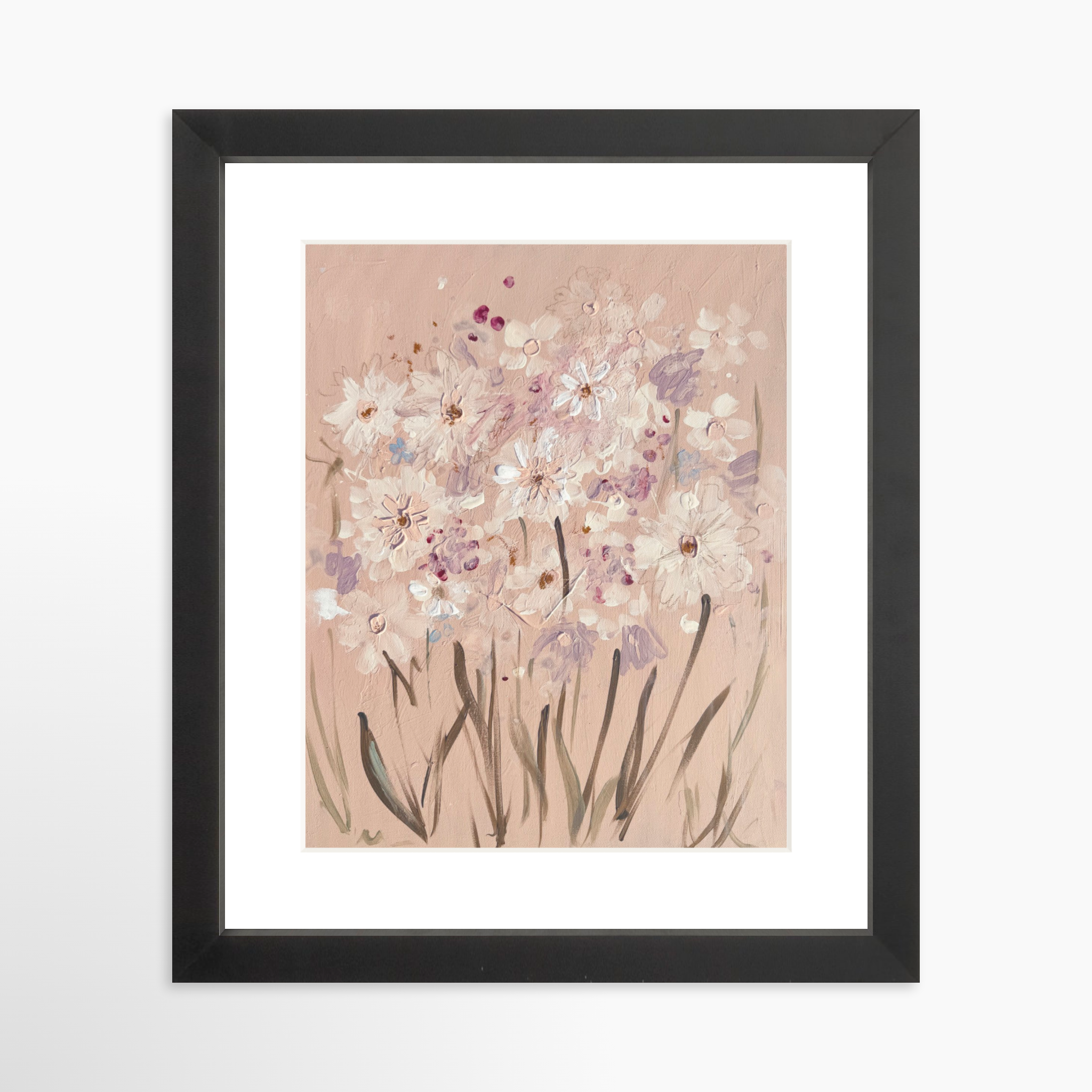 8x10 / Black Frame + White Mat