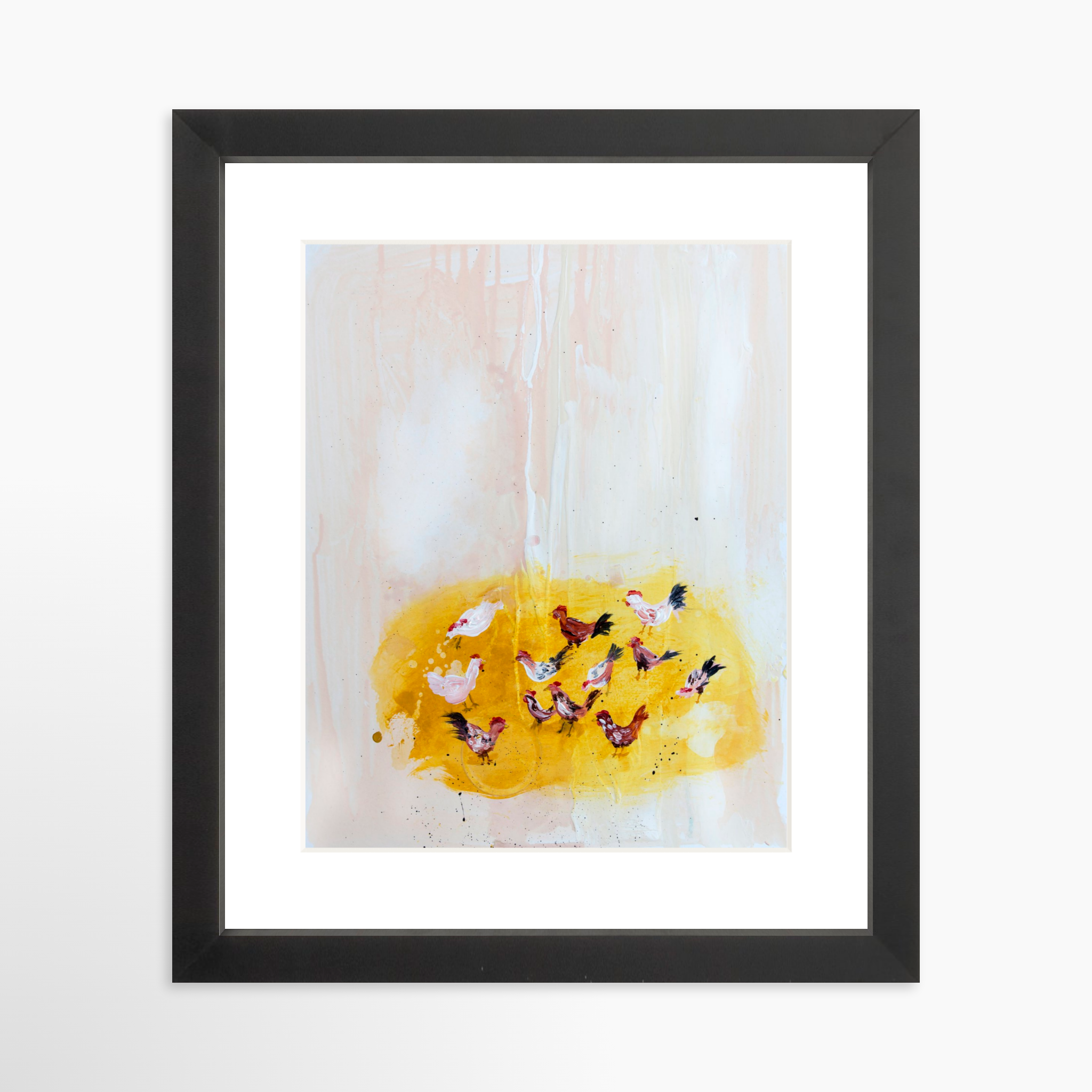 8x10 / Black Frame + White Mat