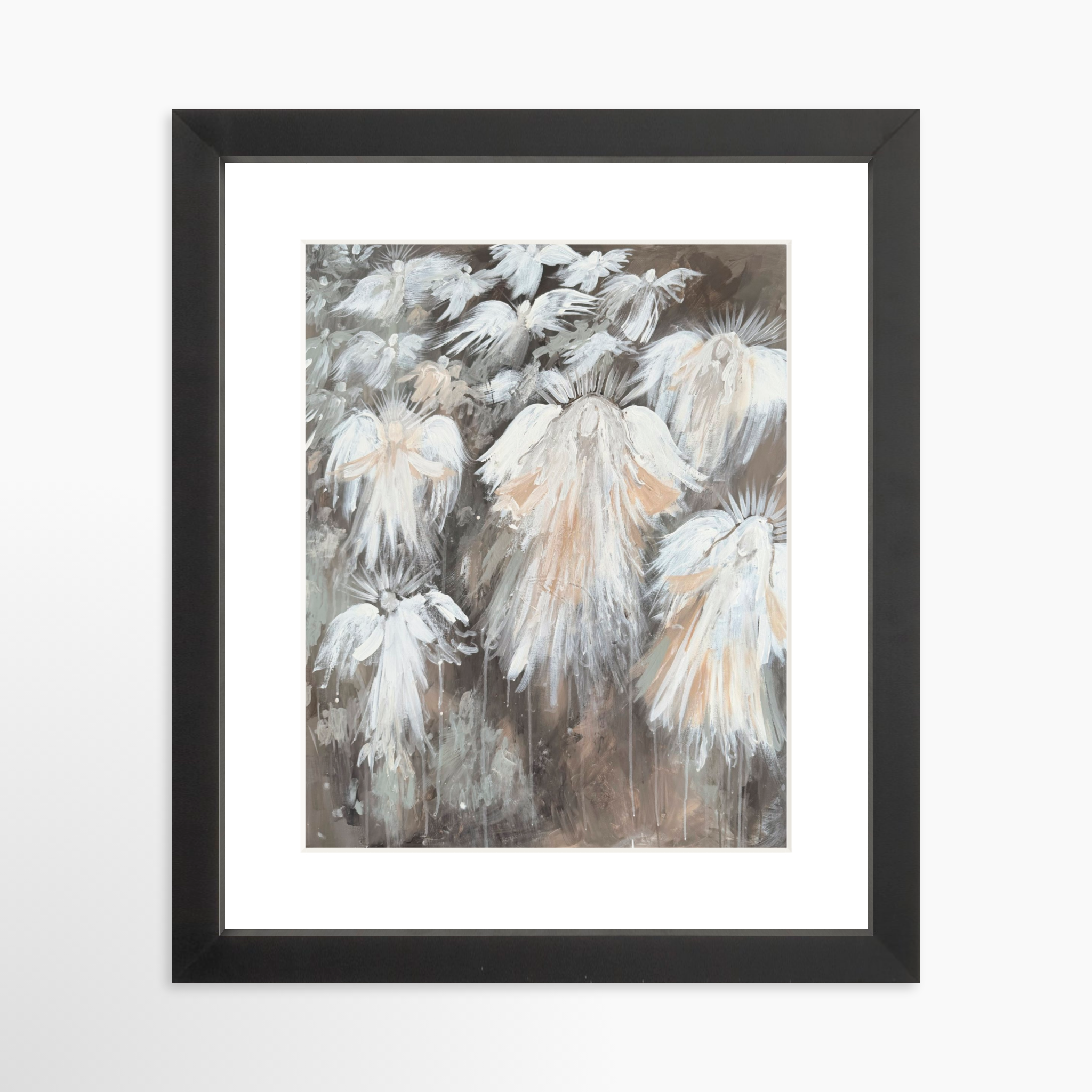 8x10 / Black Frame + White Mat