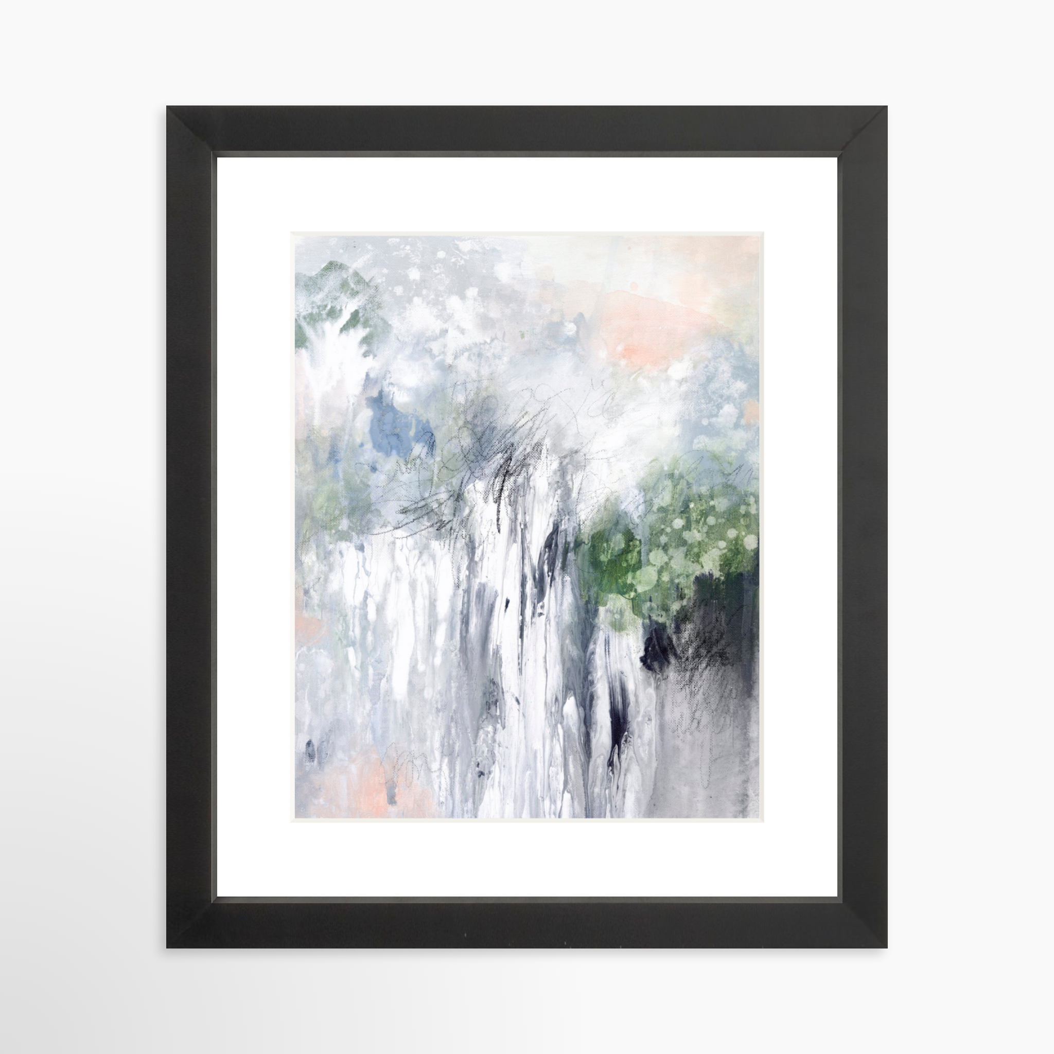 8x10 / Black Frame + White Mat