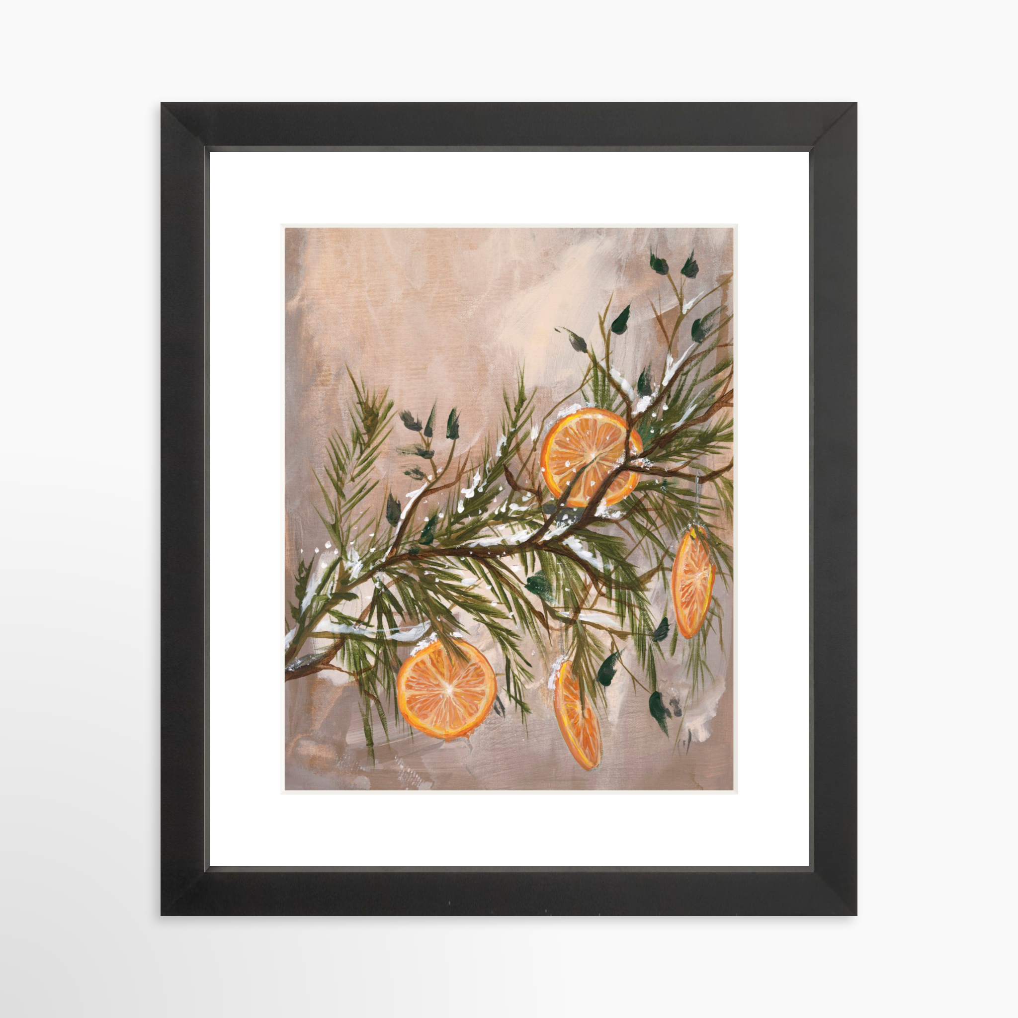 8x10 / Black Frame + White Mat