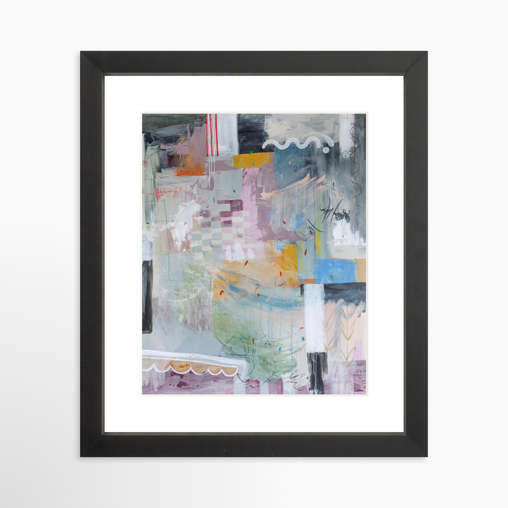 8x10 / Black Frame + White Mat