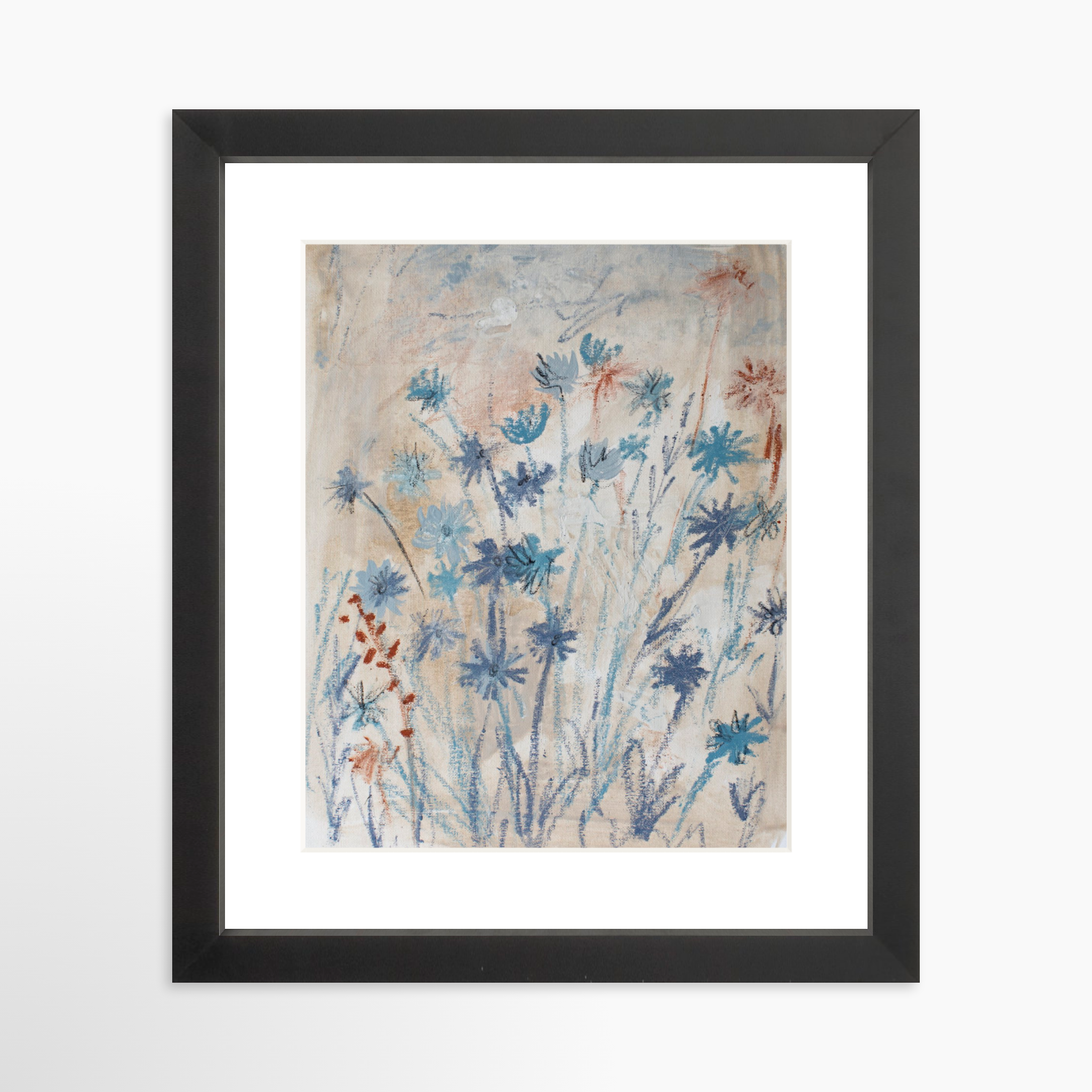 8x10 / Black Frame + White Mat