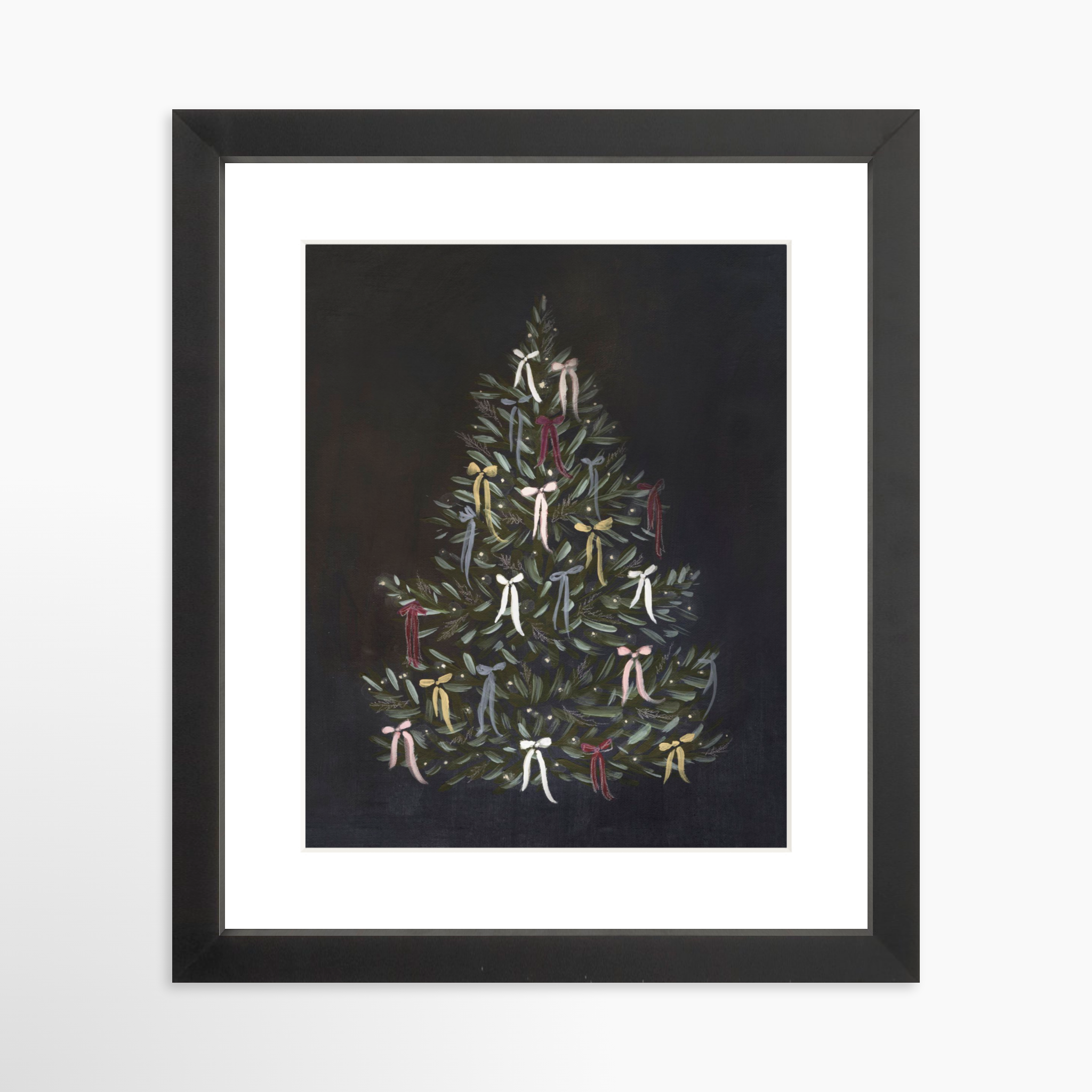 8x10 / Black Frame + White Mat