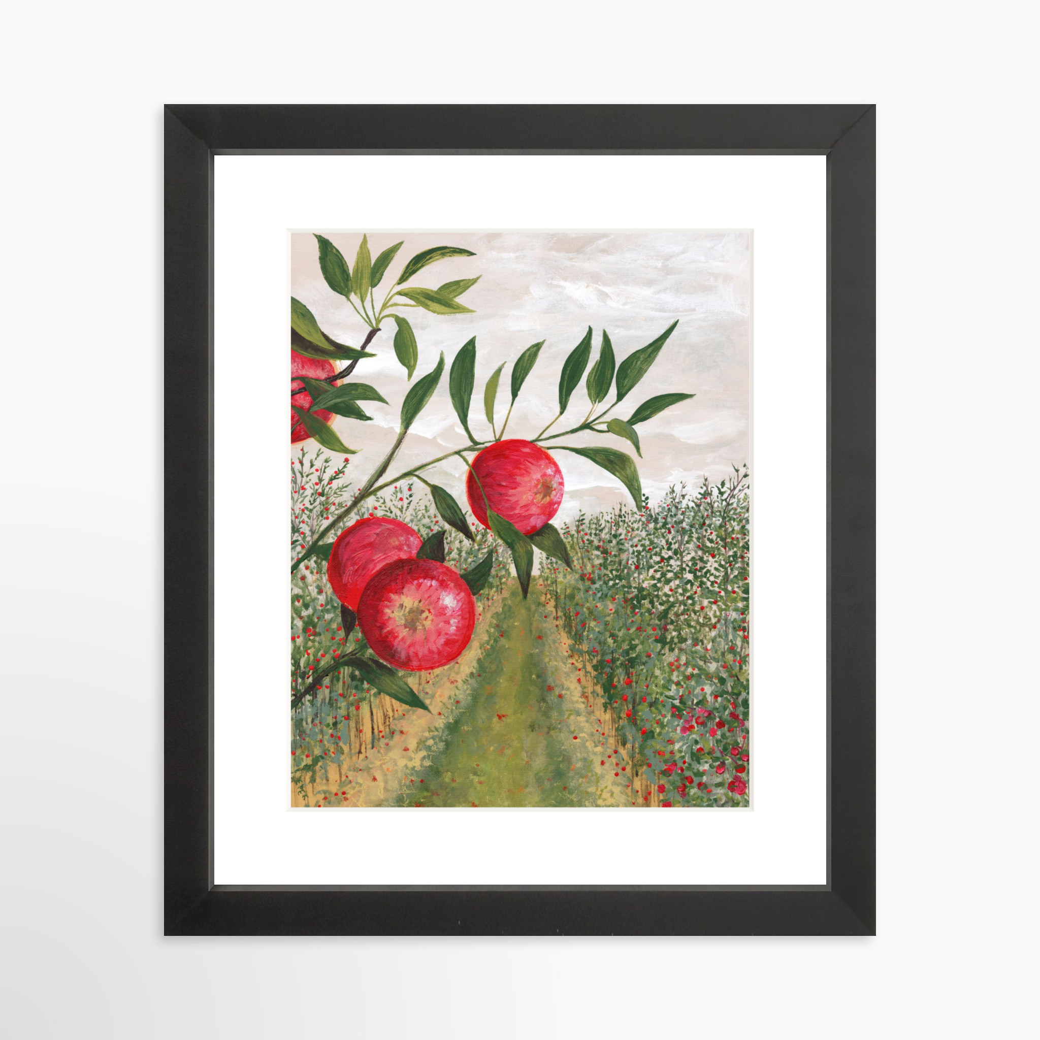 8x10 / Black Frame + White Mat