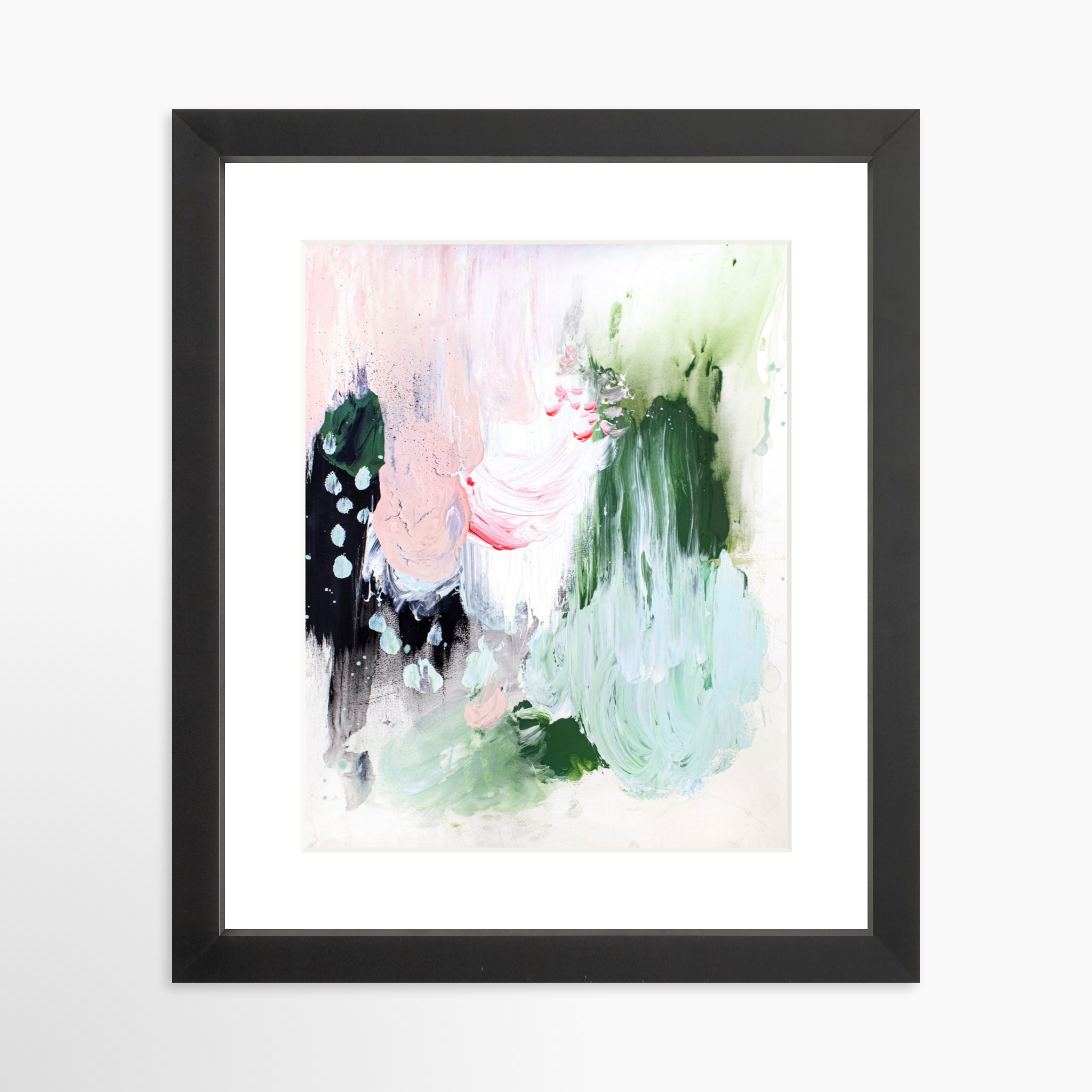 8x10 / Black Frame + White Mat