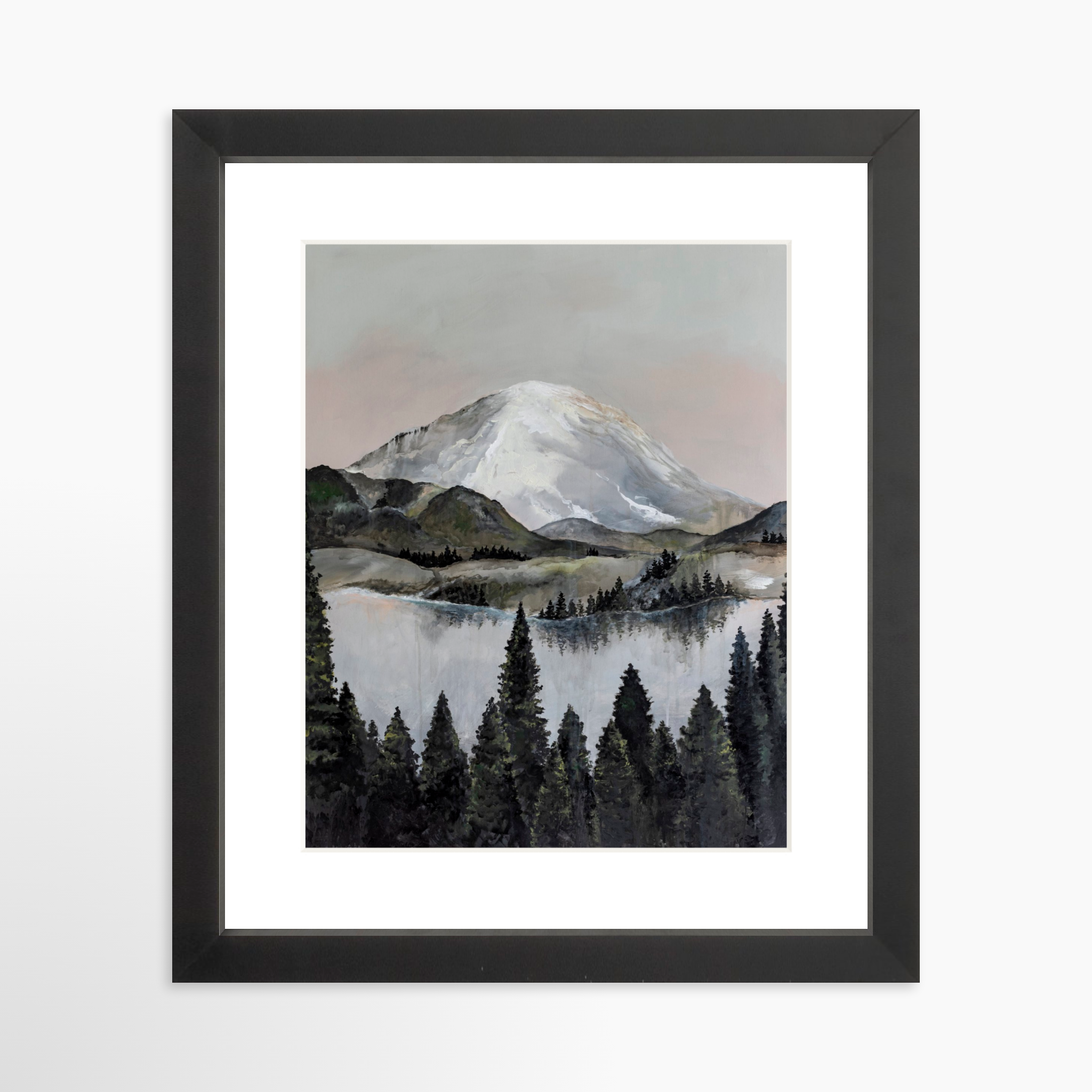 8x10 / Black Frame + White Mat