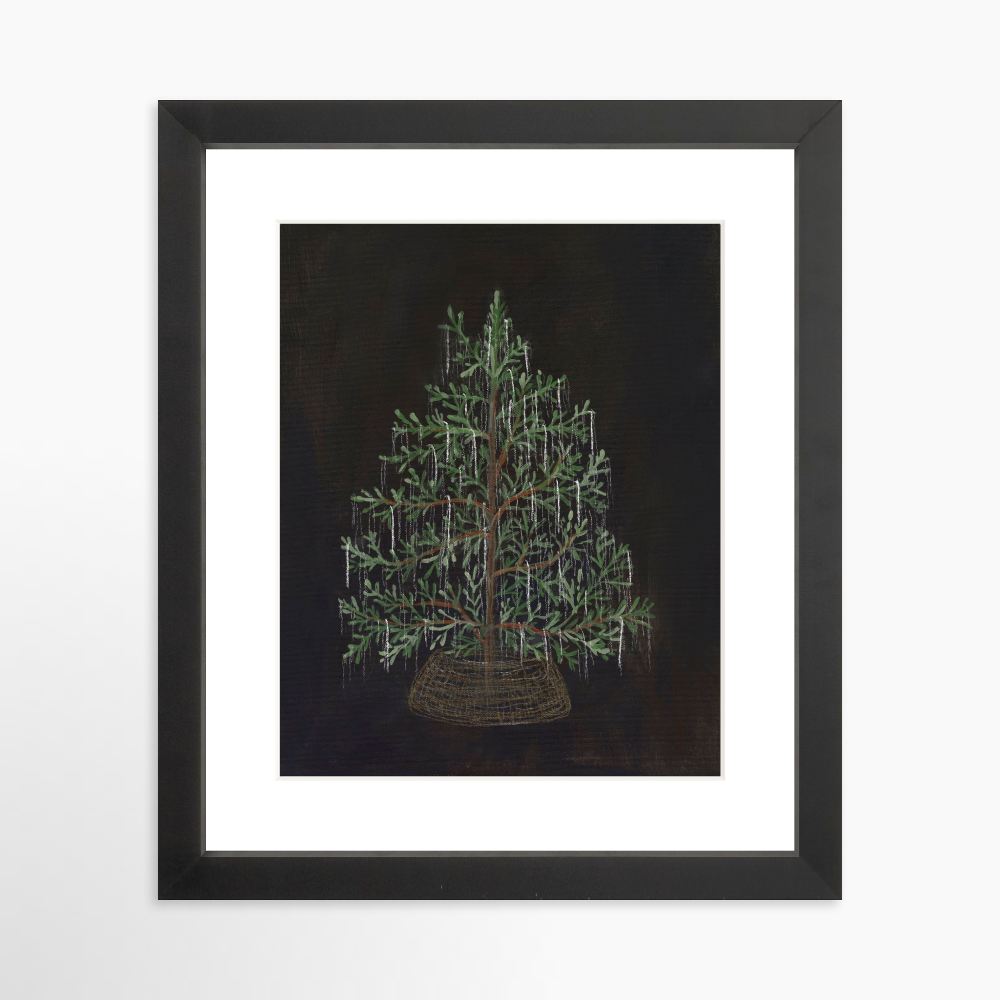 8x10 / Black Frame + White Mat