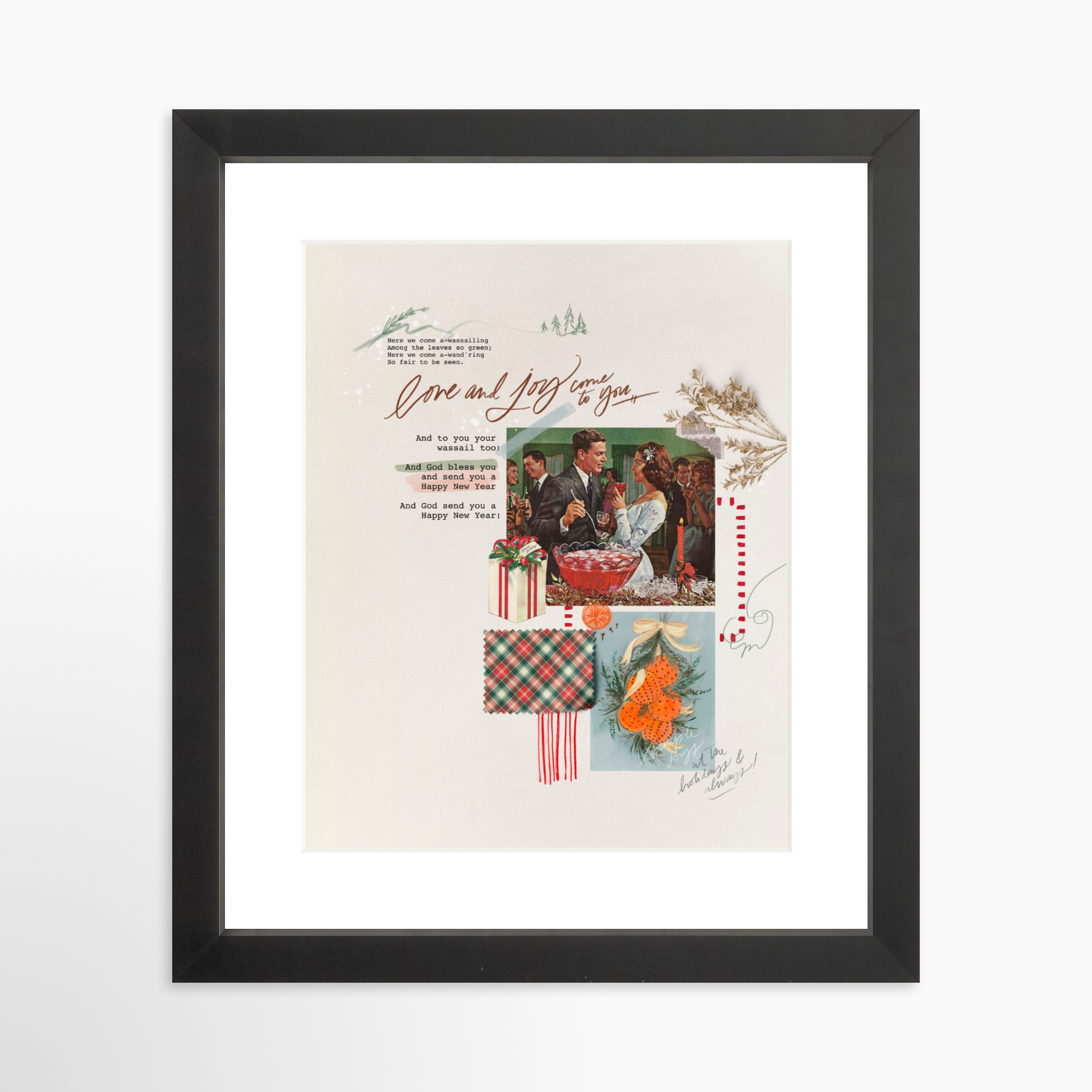 8x10 / Black Frame + White Mat