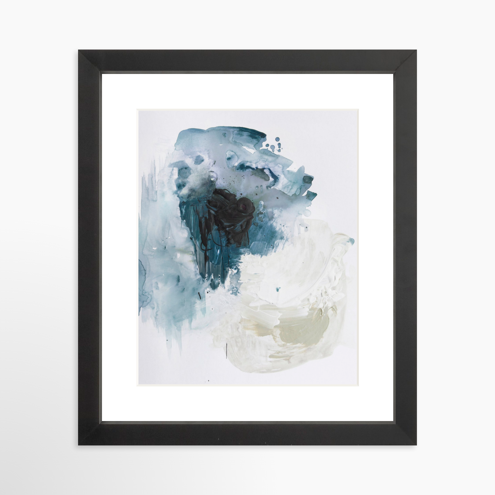 8x10 / Black Frame + White Mat