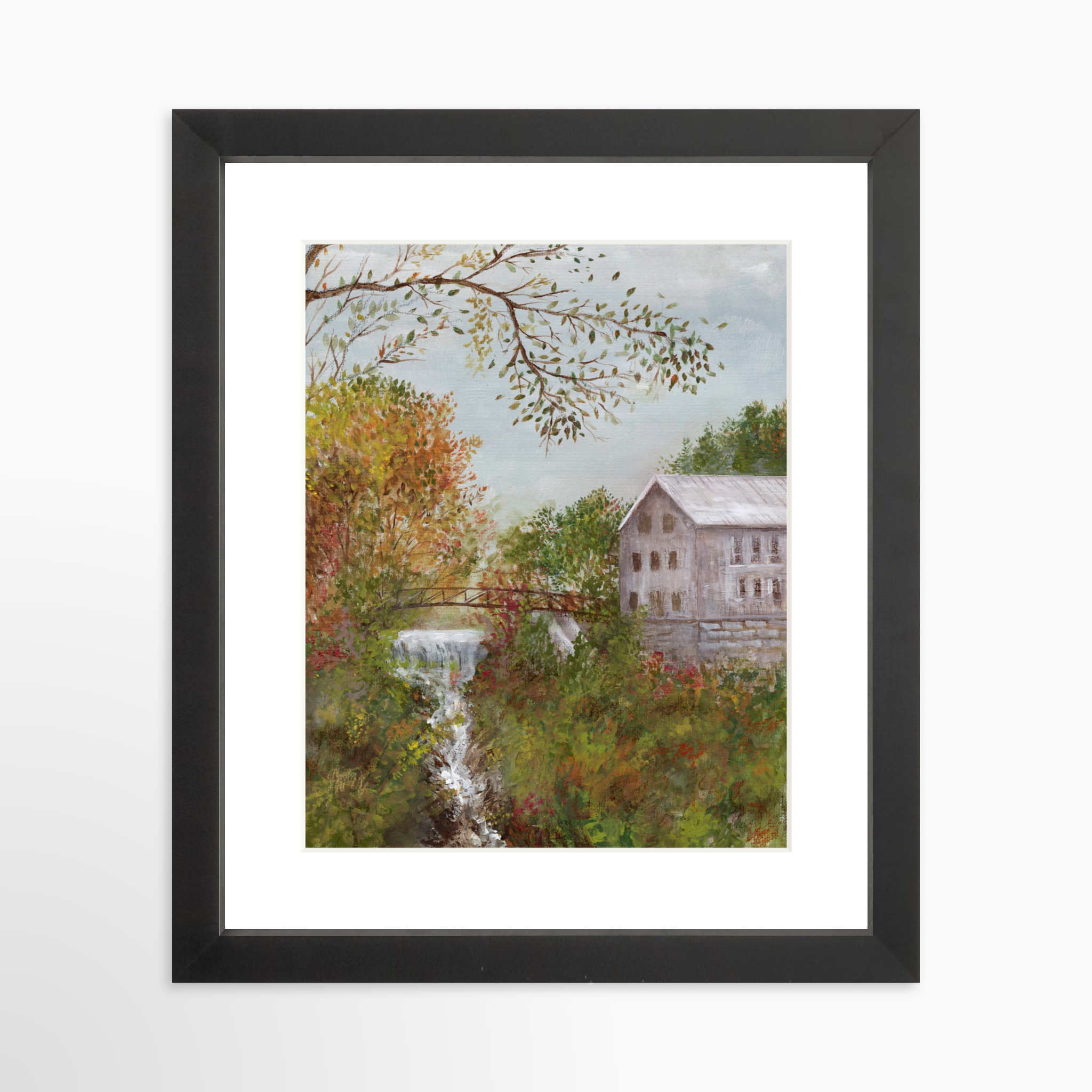 8x10 / Black Frame + White Mat