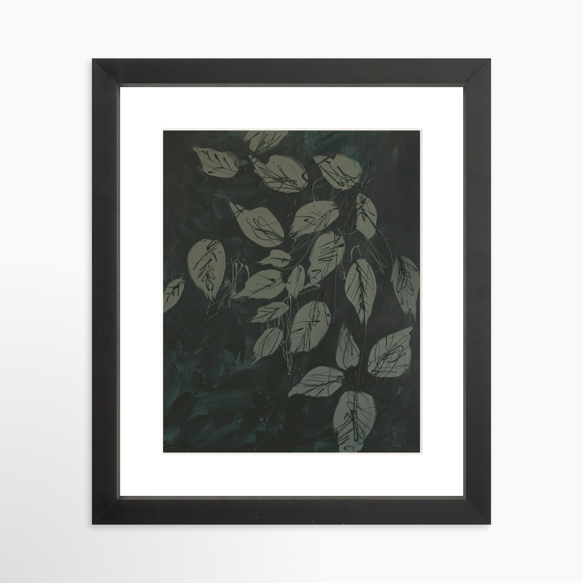 8x10 / Black Frame + White Mat