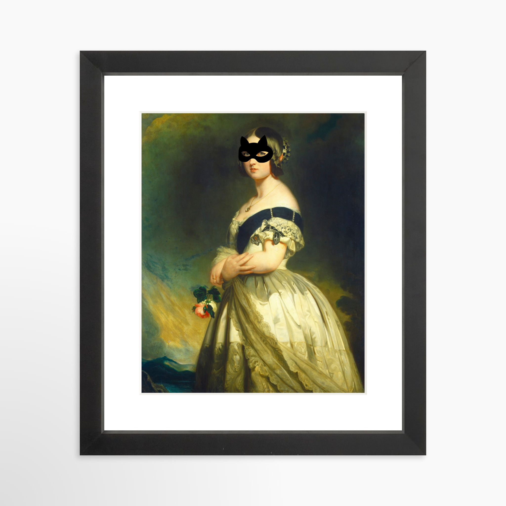 8x10 / Black Frame + White Mat