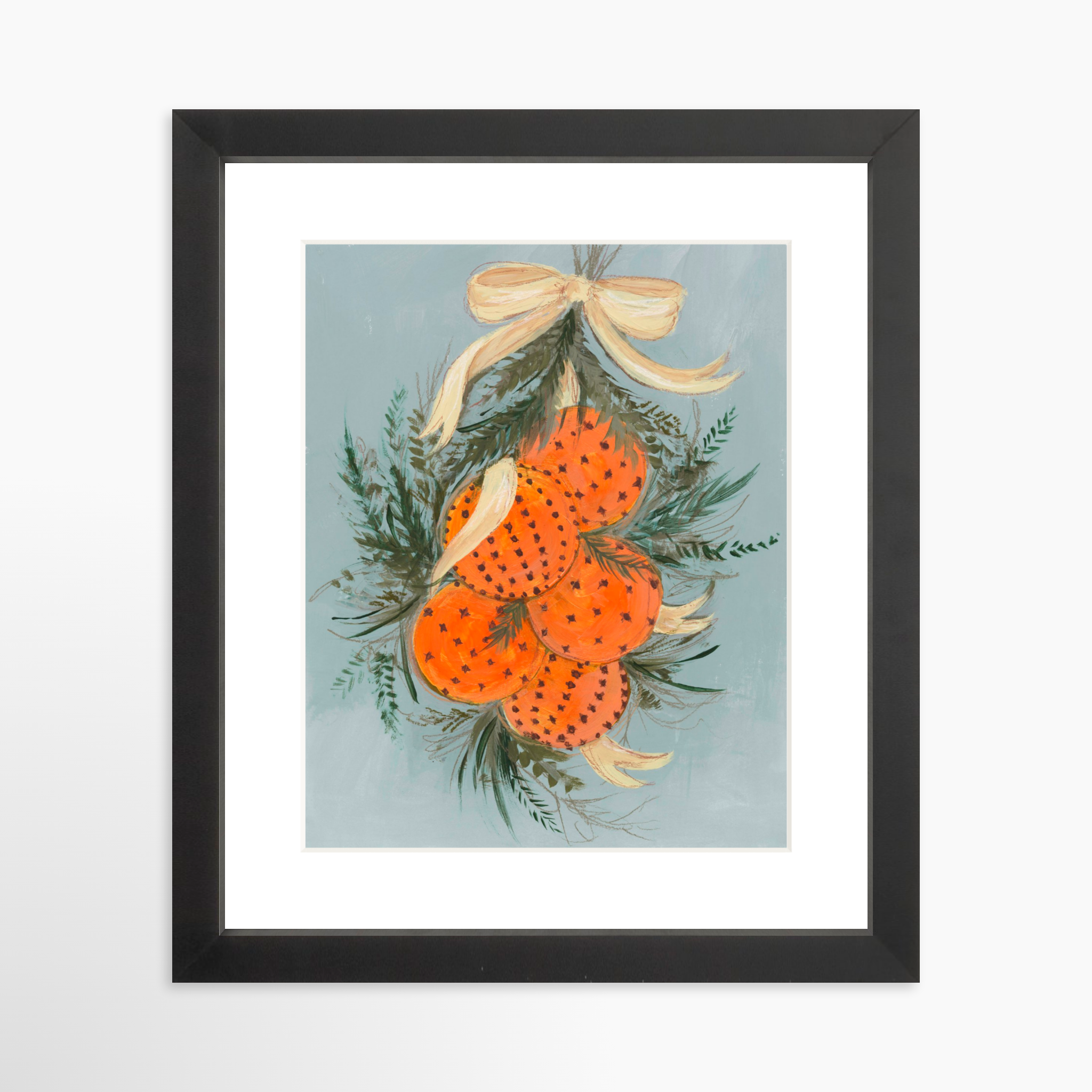 8x10 / Black Frame + White Mat