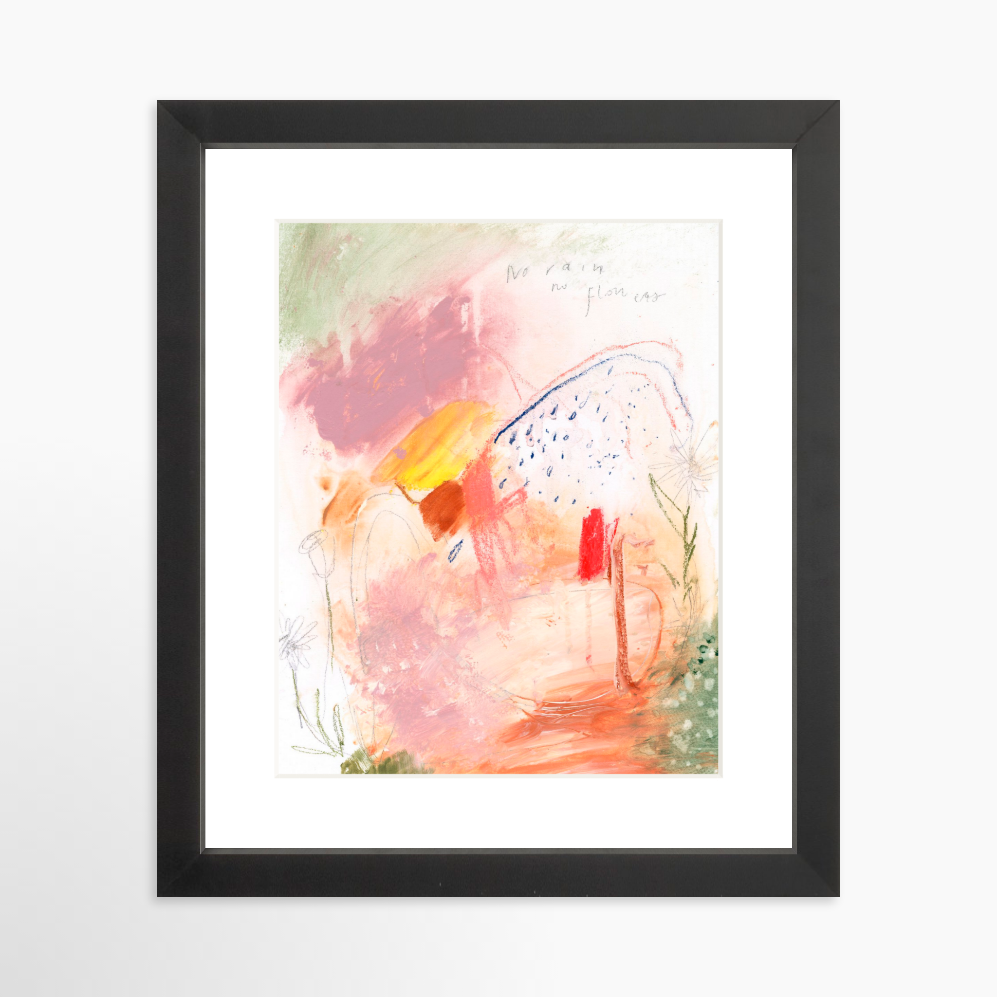 8x10 / Black Frame + White Mat