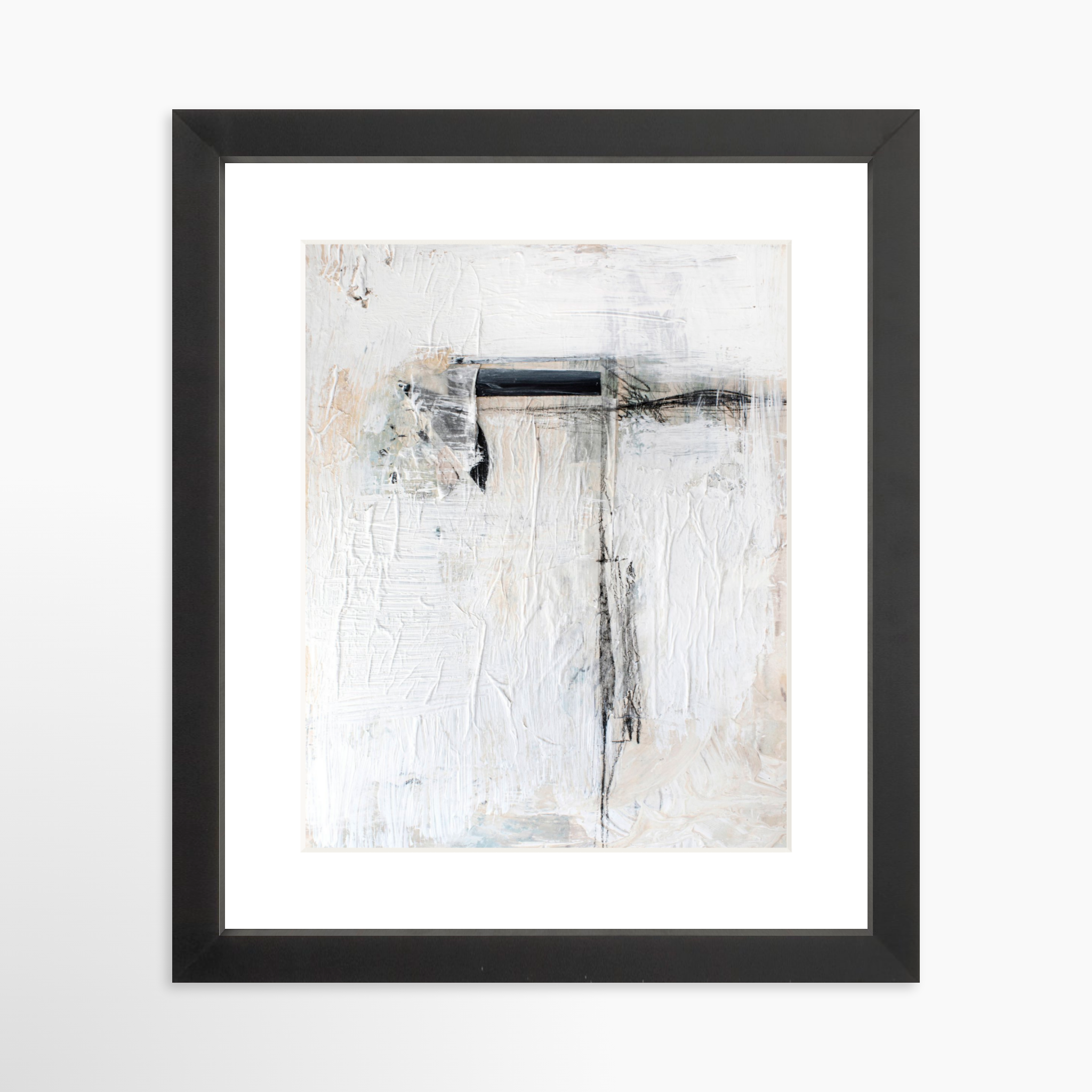 8x10 / Black Frame + White Mat