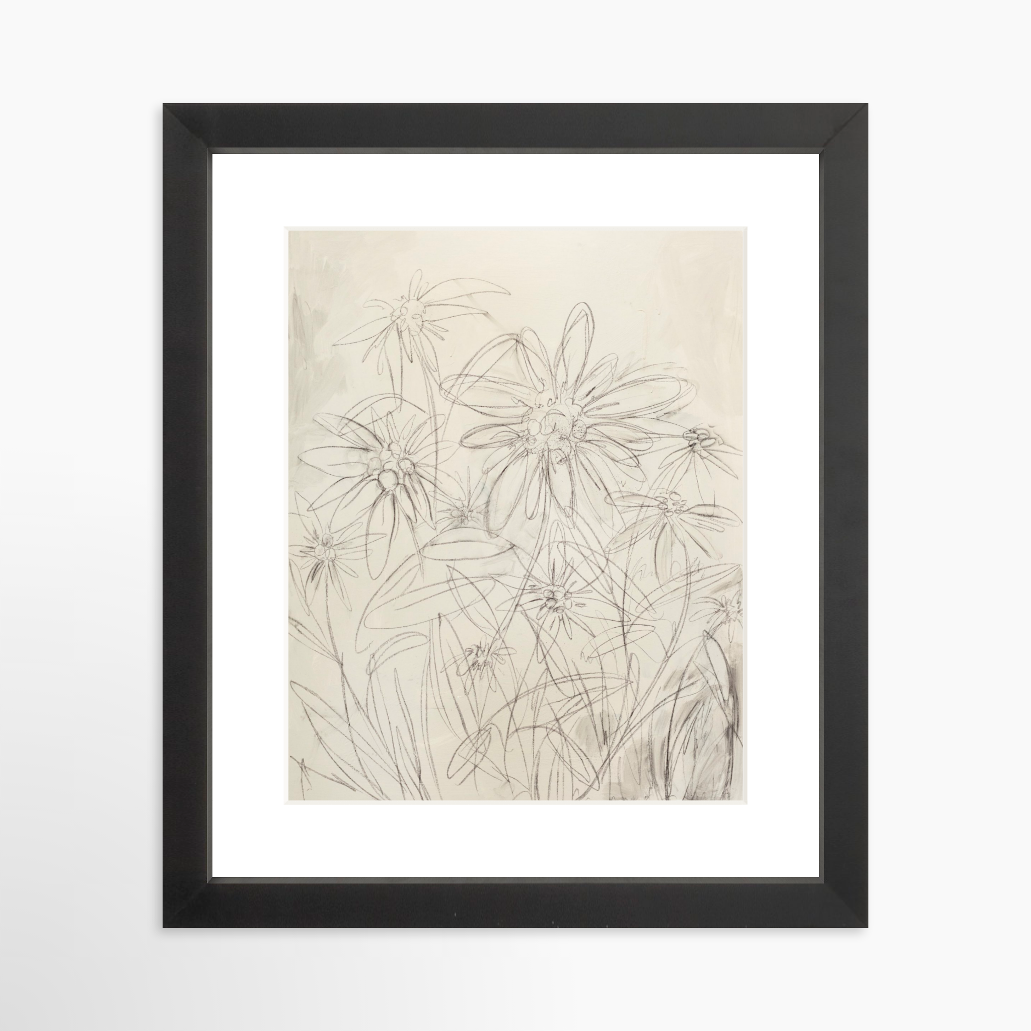8x10 / Black Frame + White Mat