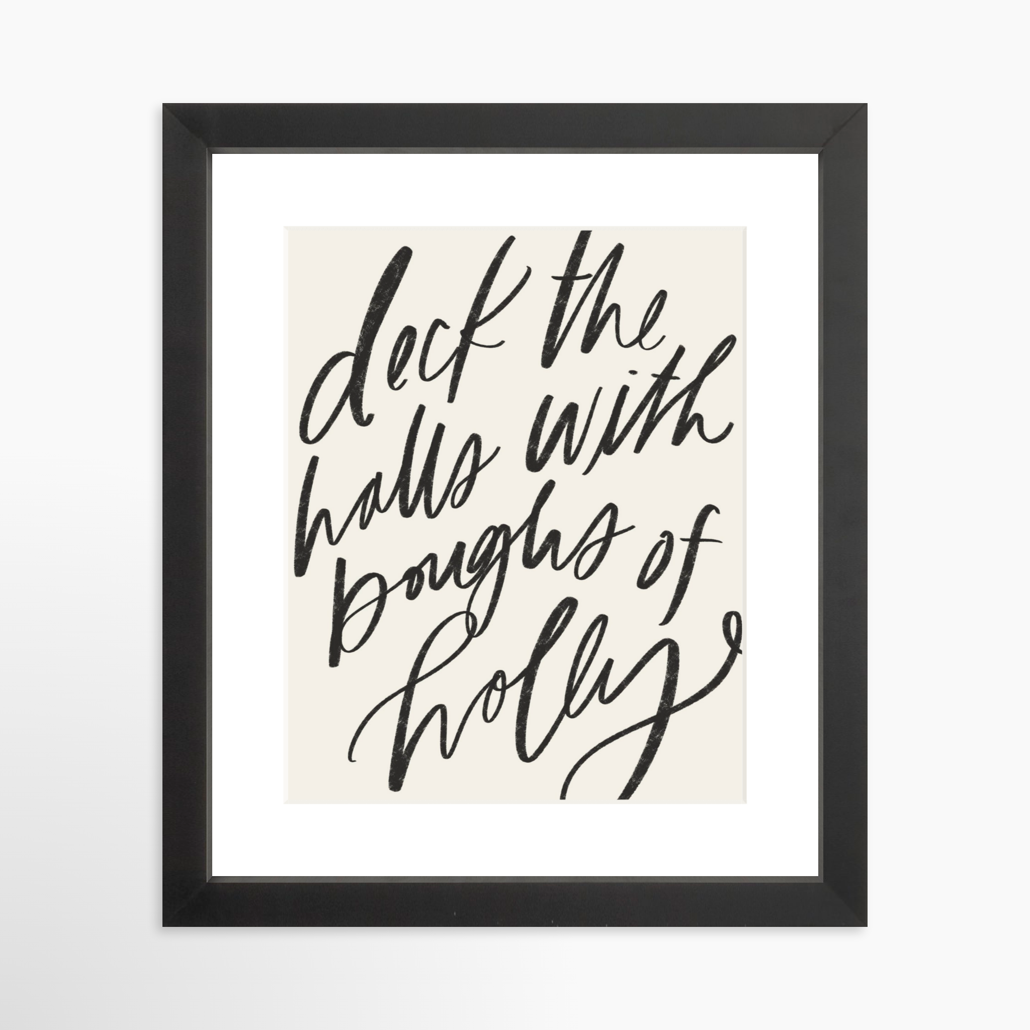8x10 / Black Frame + White Mat