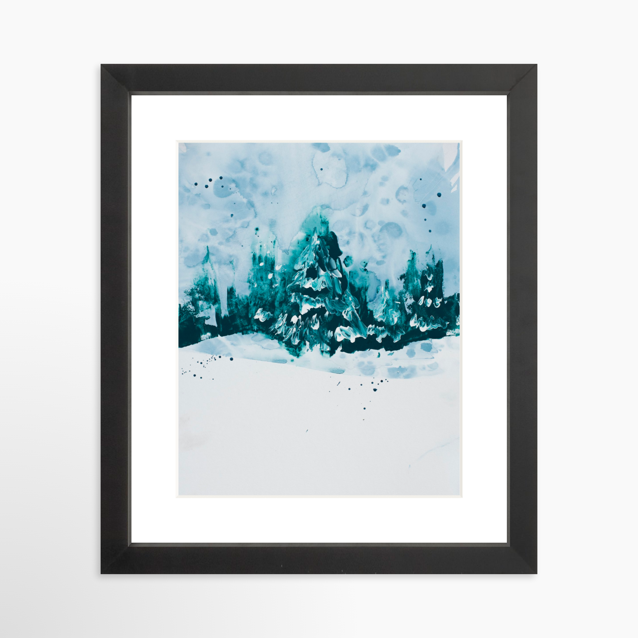 8x10 / Black Frame + White Mat