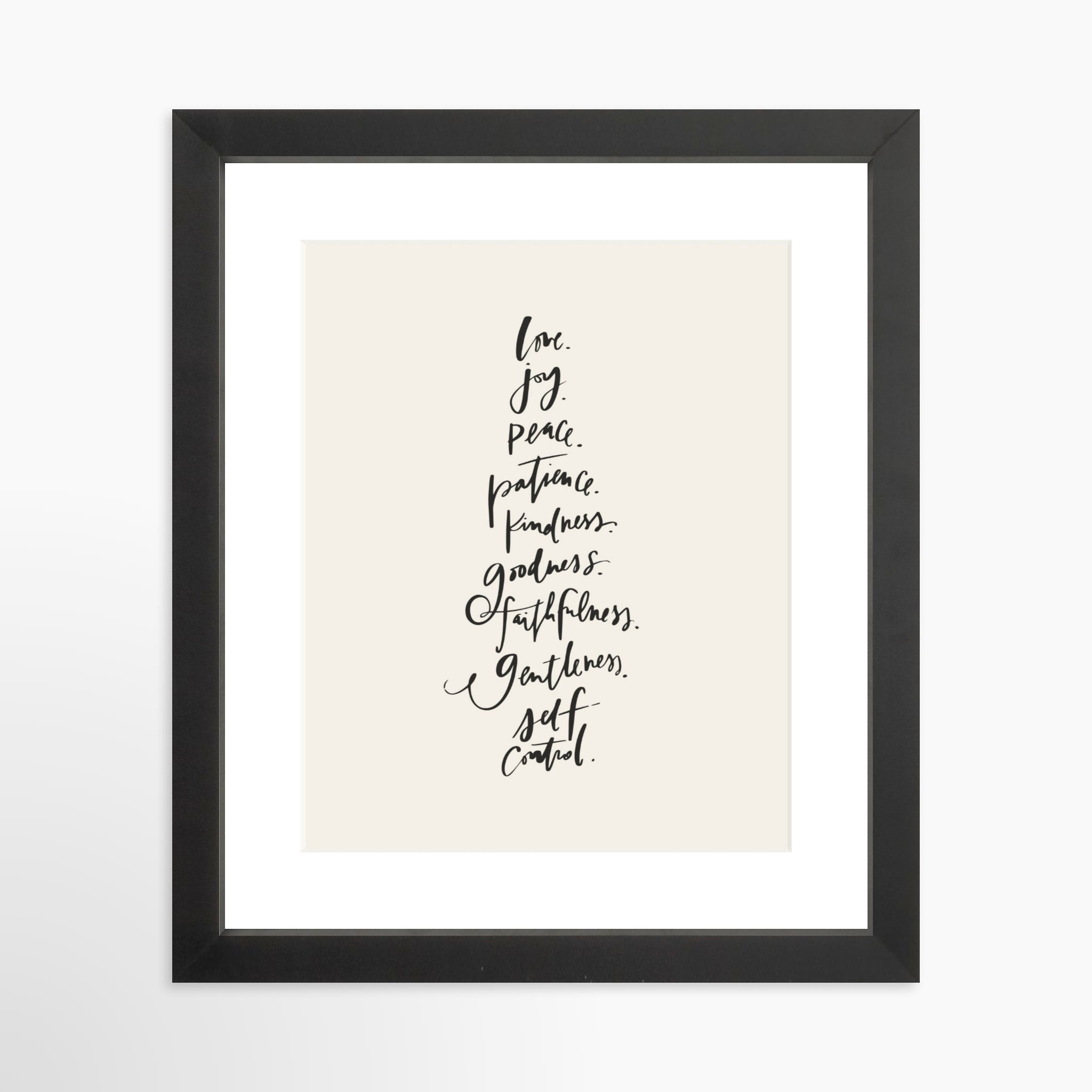 8x10 / Black Frame + White Mat