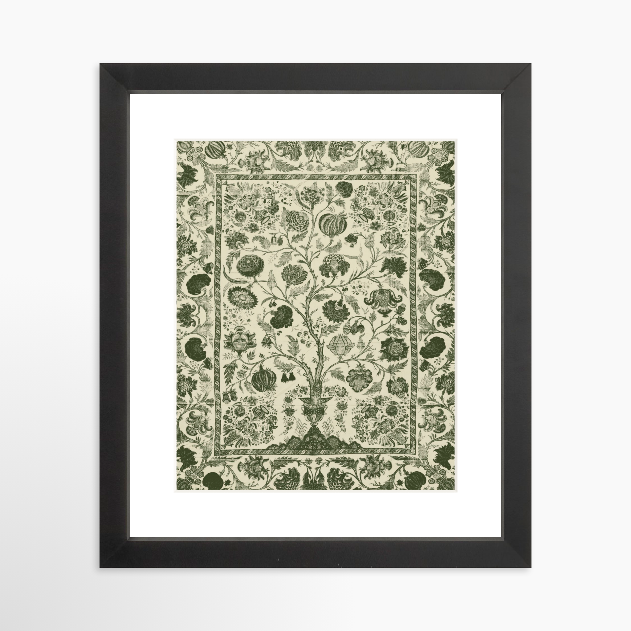 8x10 / Black Frame + White Mat