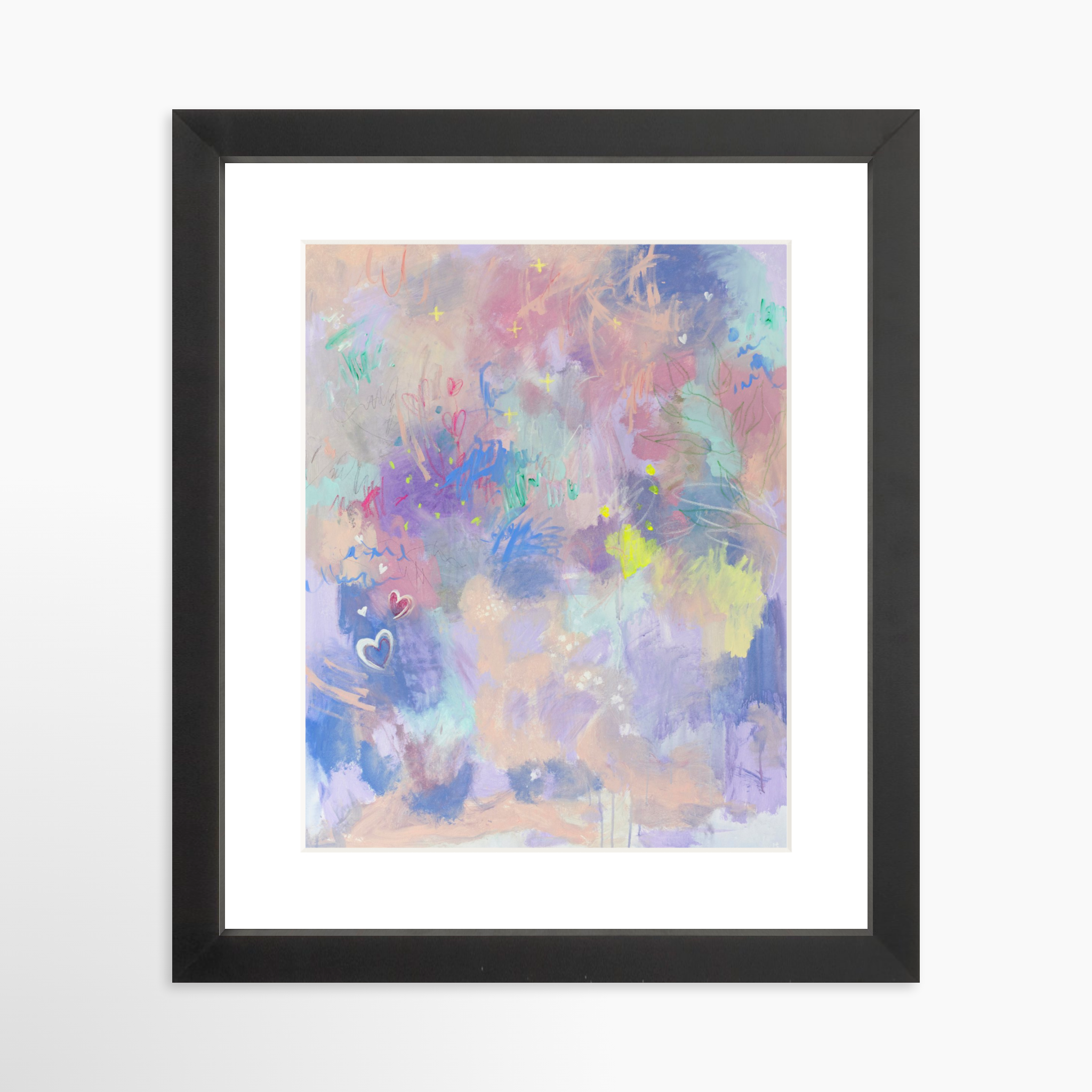 8x10 / Black Frame + White Mat