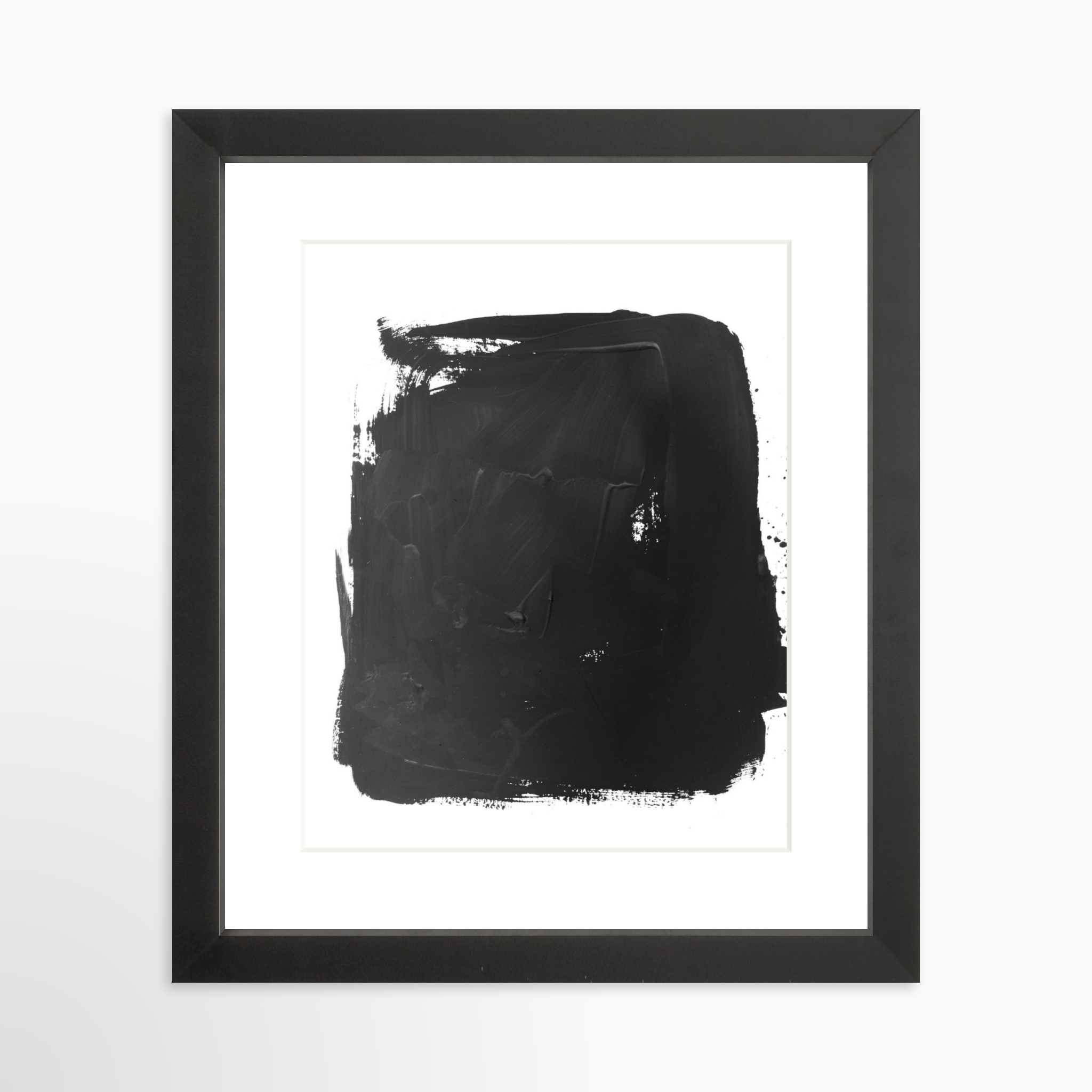 8x10 / Black Frame + White Mat
