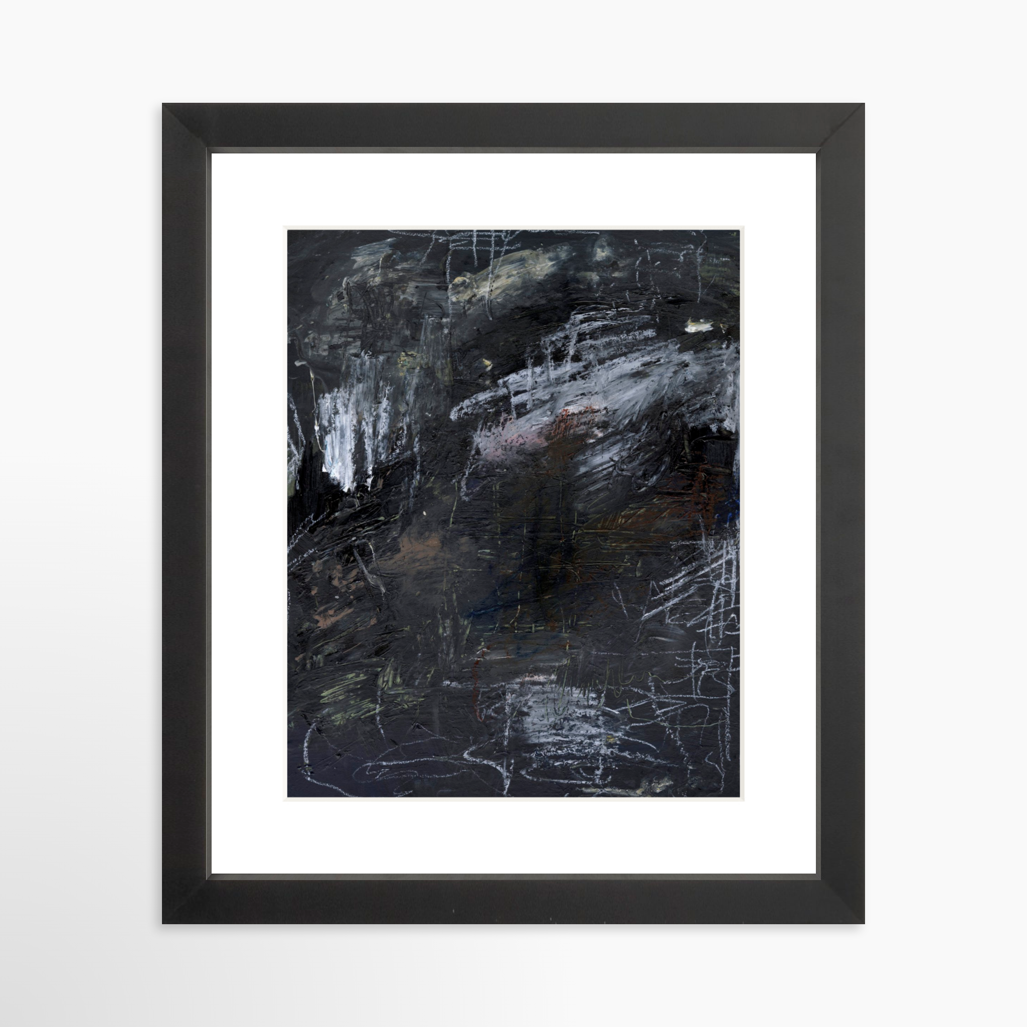 8x10 / Black Frame + White Mat