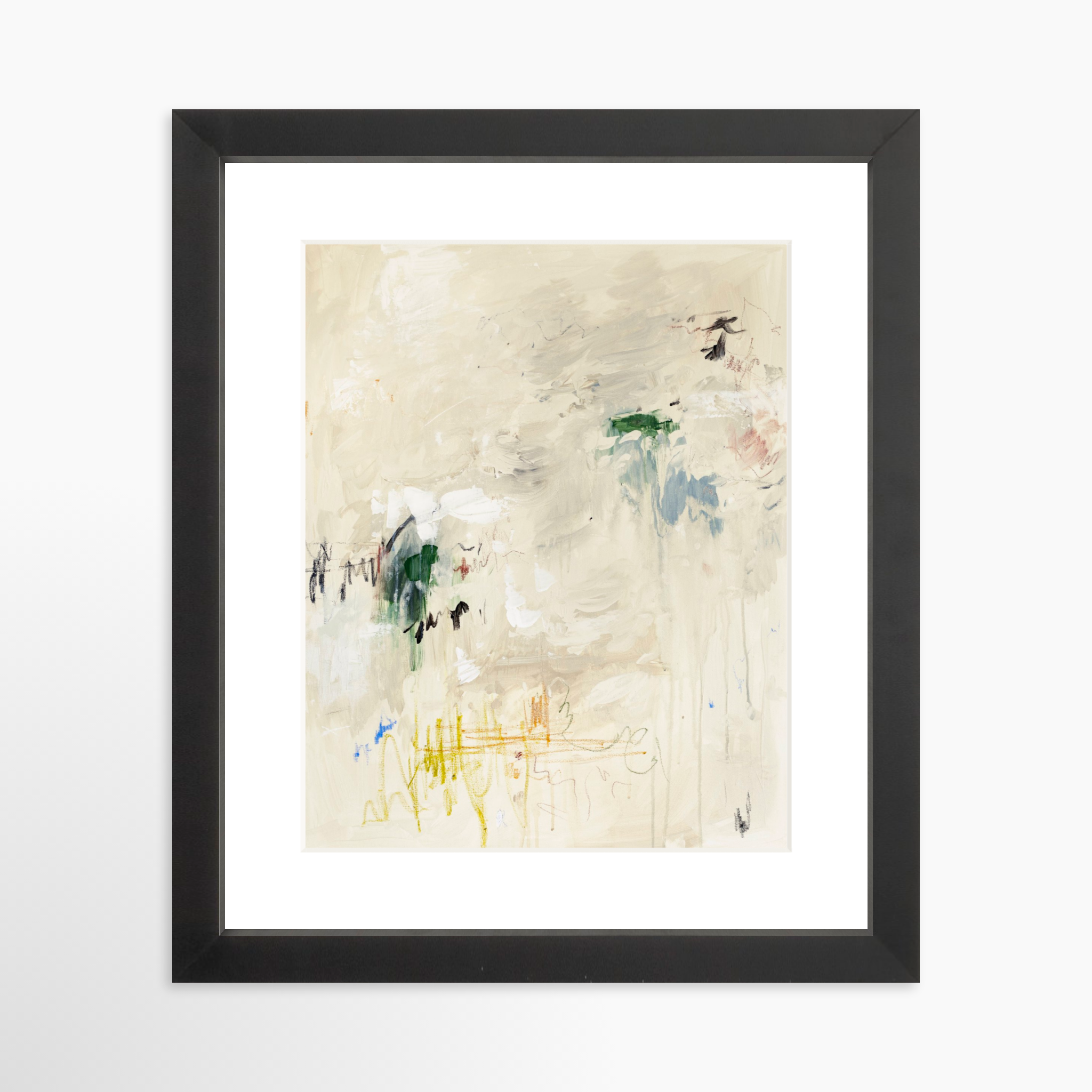 8x10 / Black Frame + White Mat