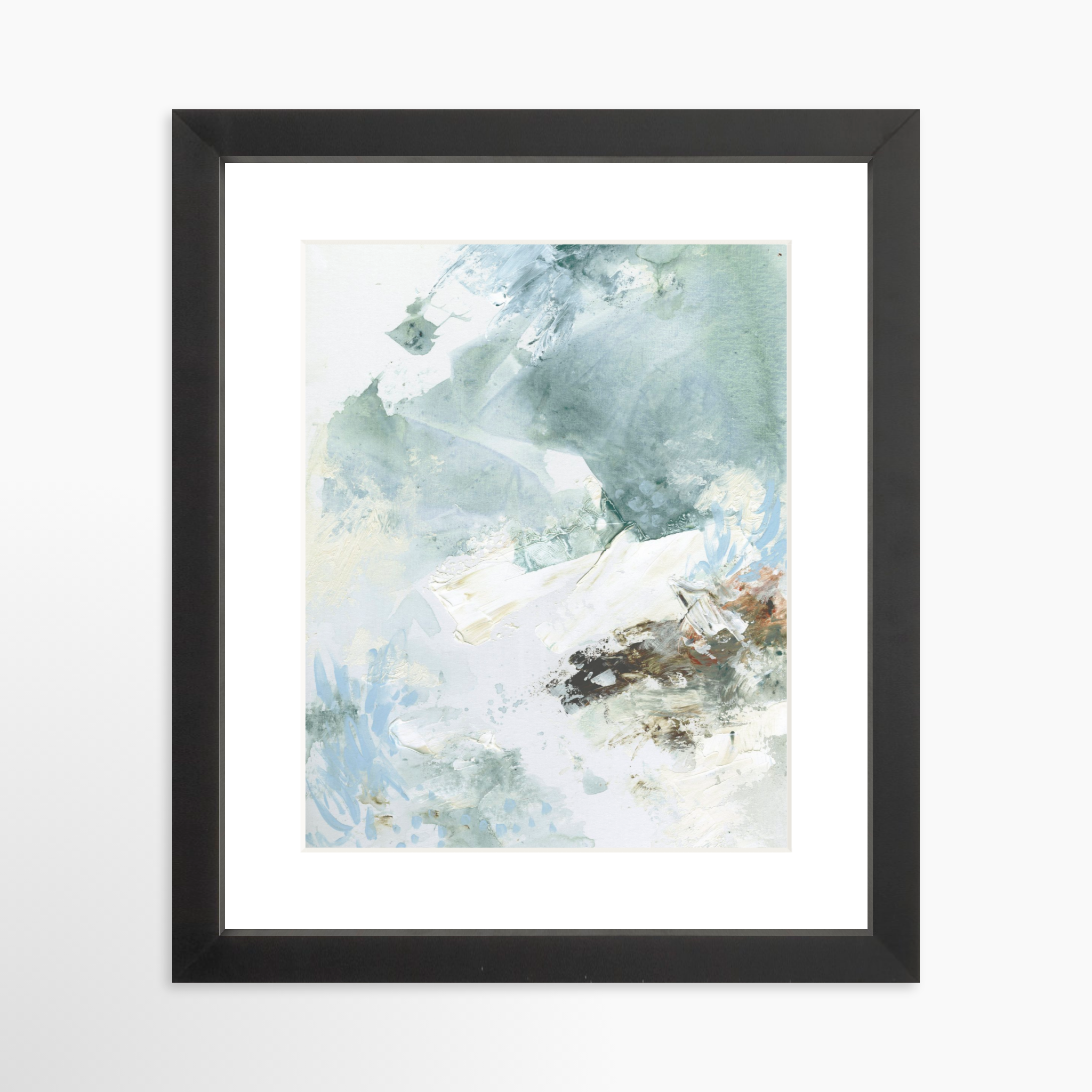 8x10 / Black Frame + White Mat