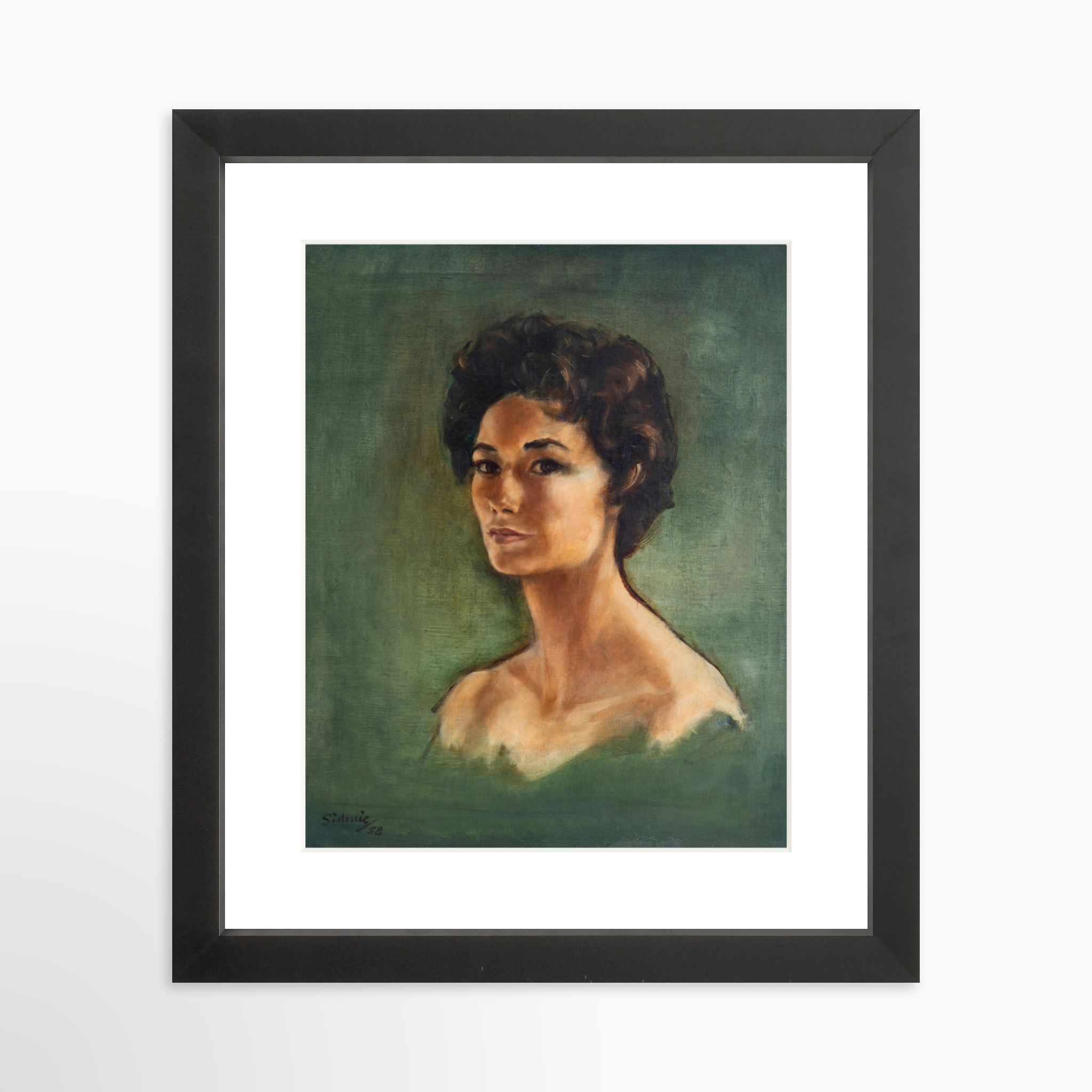 8x10 / Black Frame + White Mat