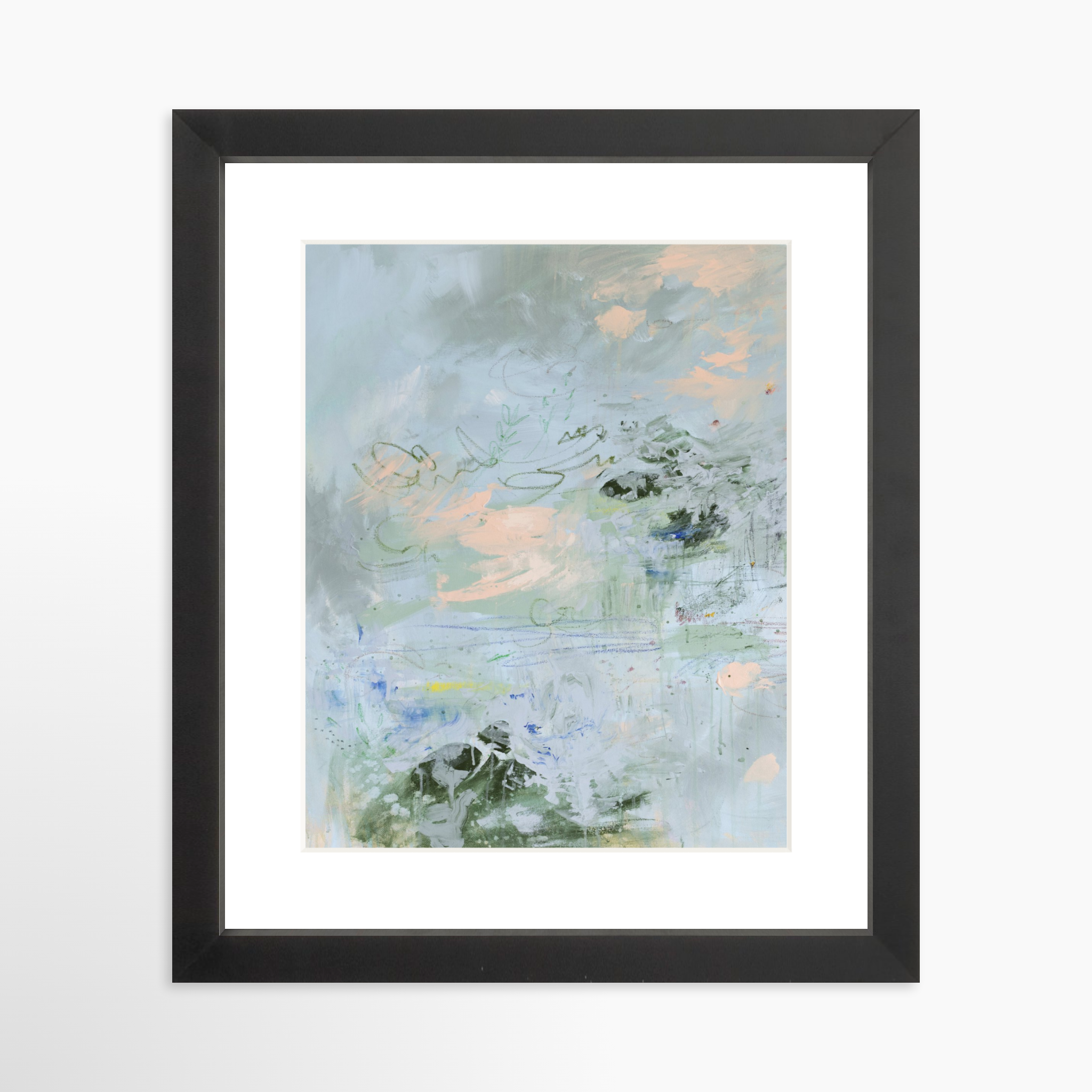 8x10 / Black Frame + White Mat