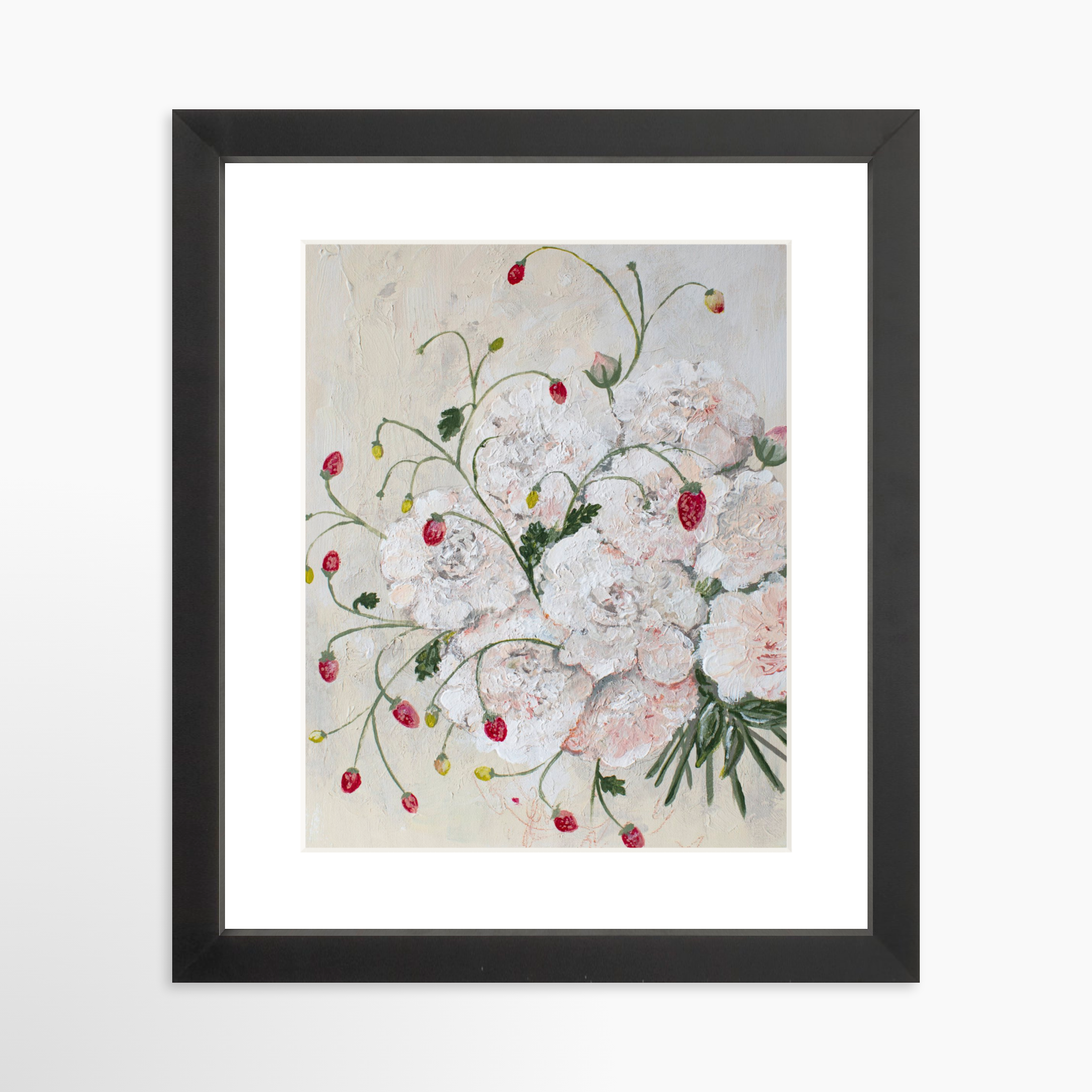 8x10 / Black Frame + White Mat